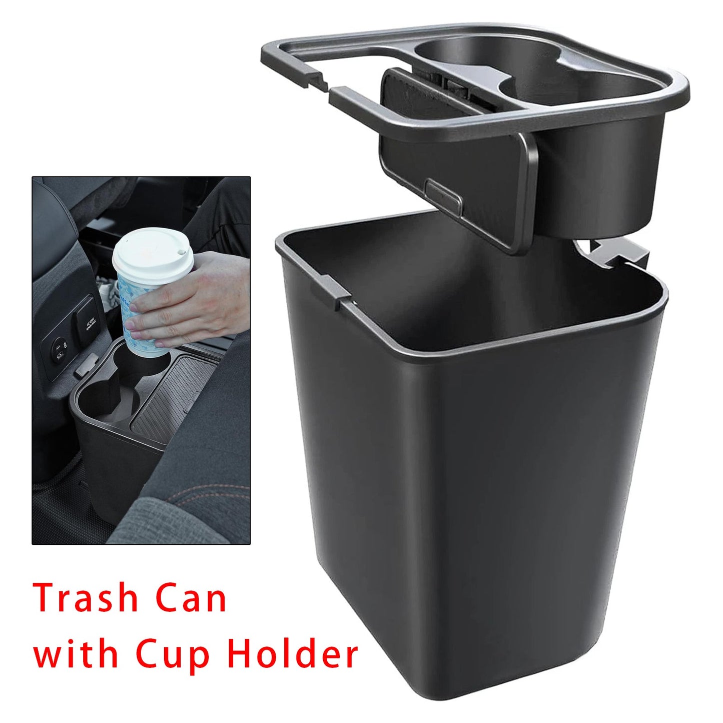 Trash Can with Cup Holder For Ford Maverick 2022-2025 Multi-Function