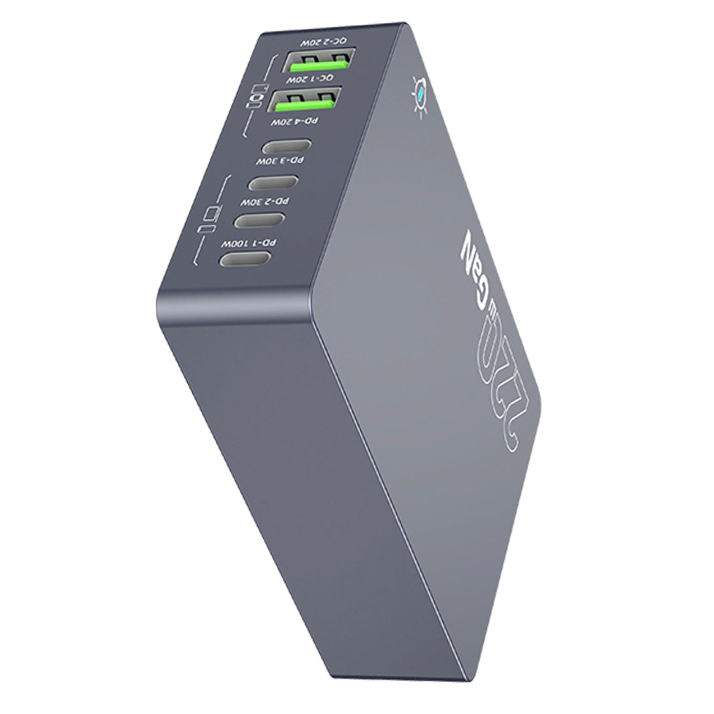 F8A Charging Station USB 6-Port Fast Charger PD100W Charging Stand Smart Charger