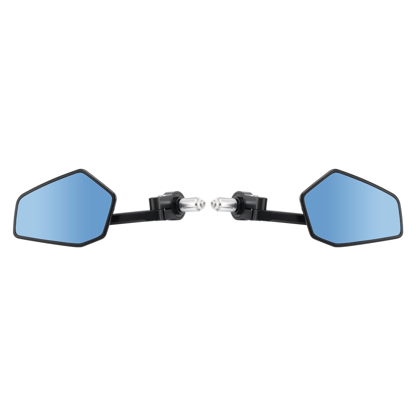 CNC Aluminium Black Bar End Mirror Set 7/8" Universal Fit Rearview Mirrors