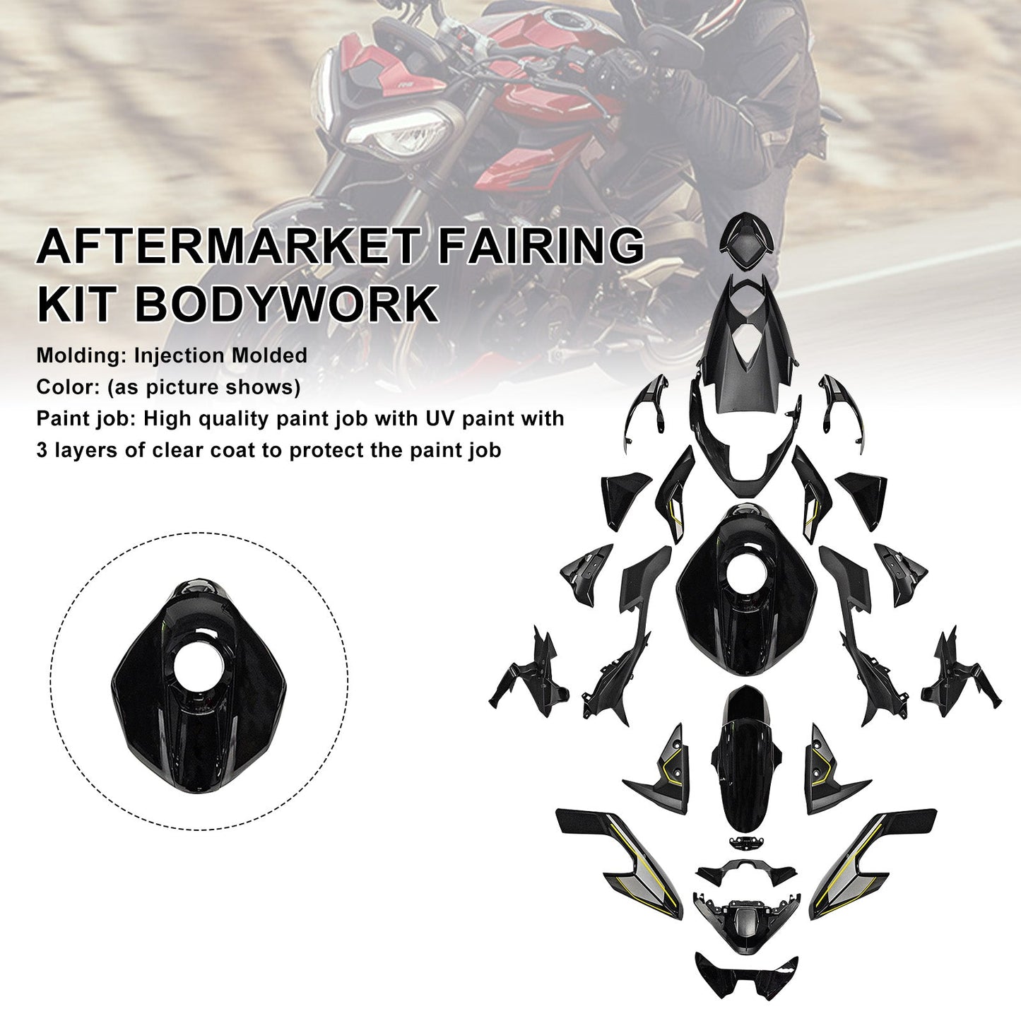 Injection Bodywork Fairing Kit for Street Triple 765 R/RS 2023-2025