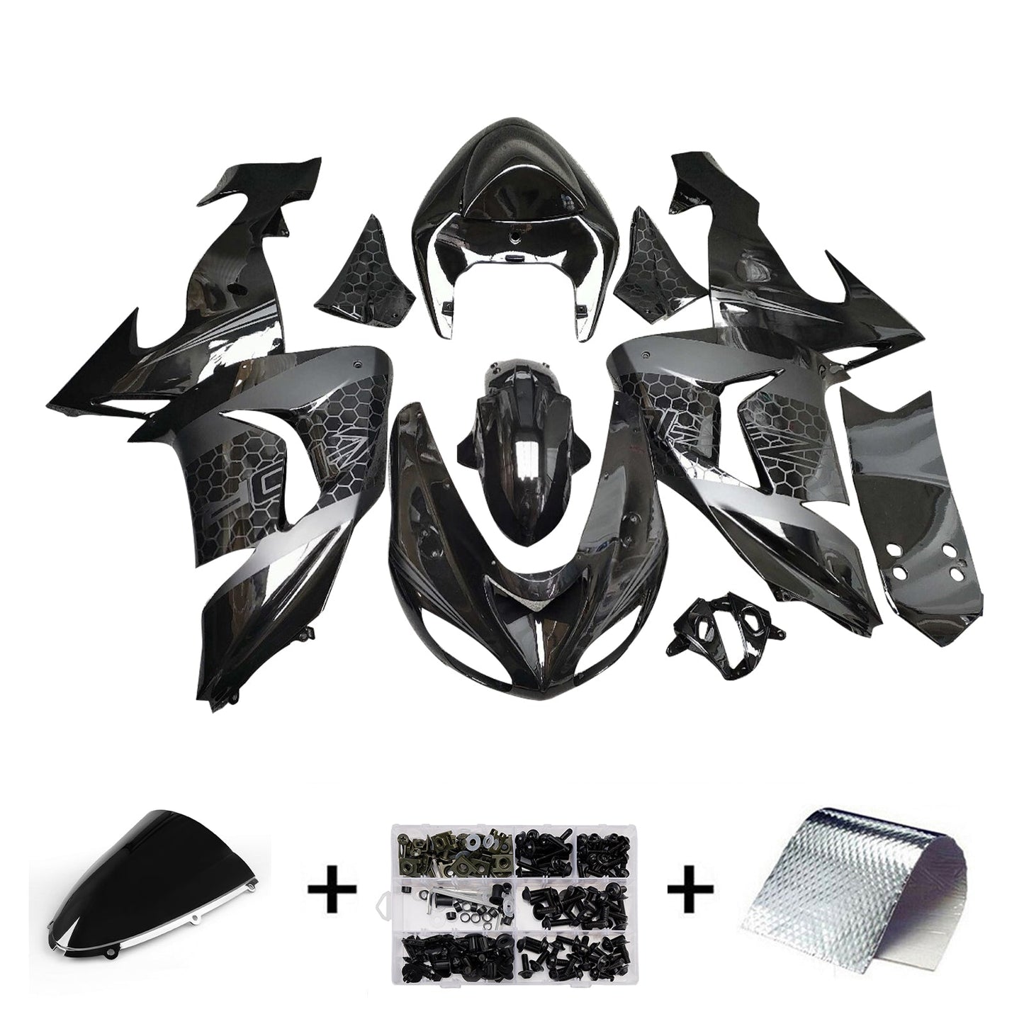 Injection Fairing Kit Bodywork Plastic ABS fit For Kawasaki ZX10R 2006-2007