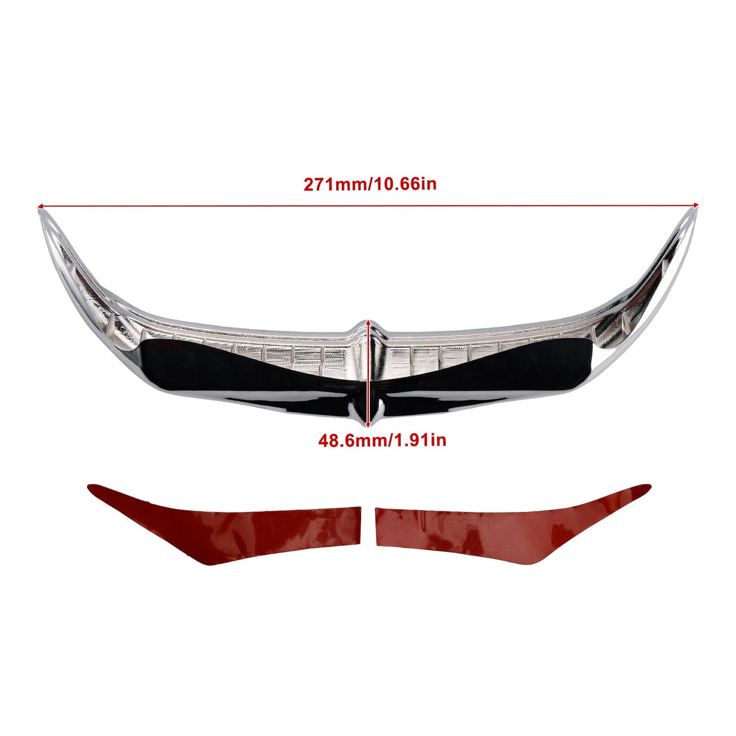 Bat Brow Batwing Fairing Accent Trim For Electra Street Glides Trikes 96-13