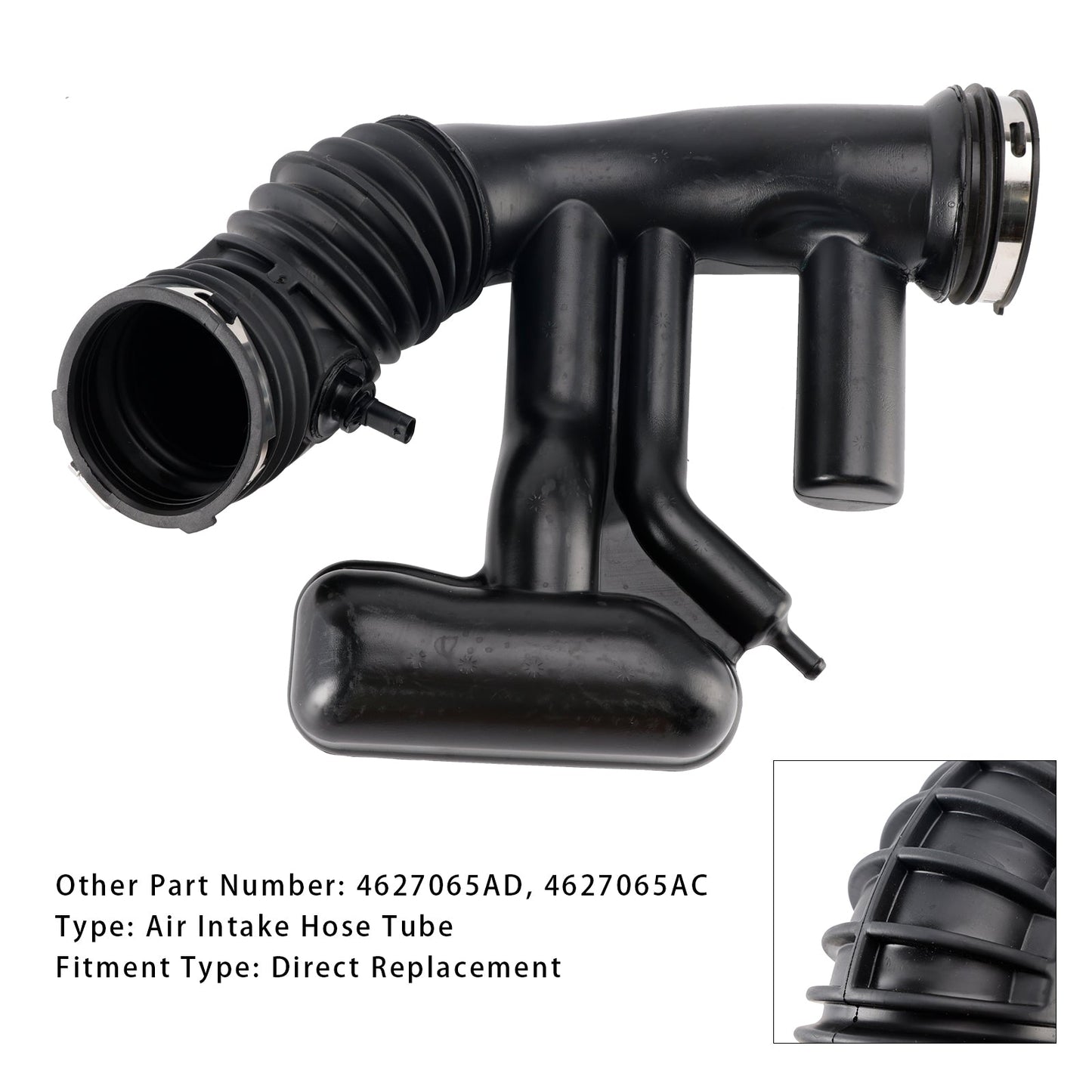 2012-2018 Jeep Wrangler JK 3.6L Air Intake Hose Tube 4627065AD 4627065AC
