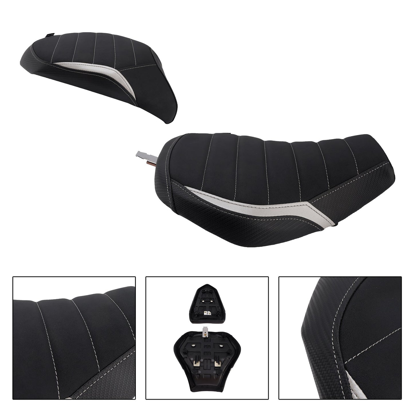 2022-2025 For Kawasaki Ninja H2 Sx Driver&Passenger Seat Kit Rear Cushion Gray