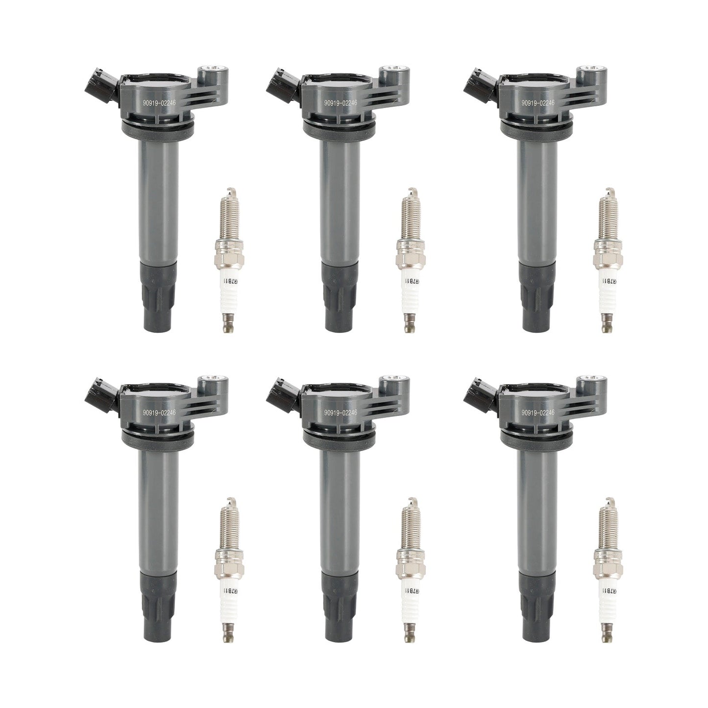 2006-2008 Lexus RX400h 3.3L V6 6x Ignition Coil +Spark Plug UF506 31IC71AA2756