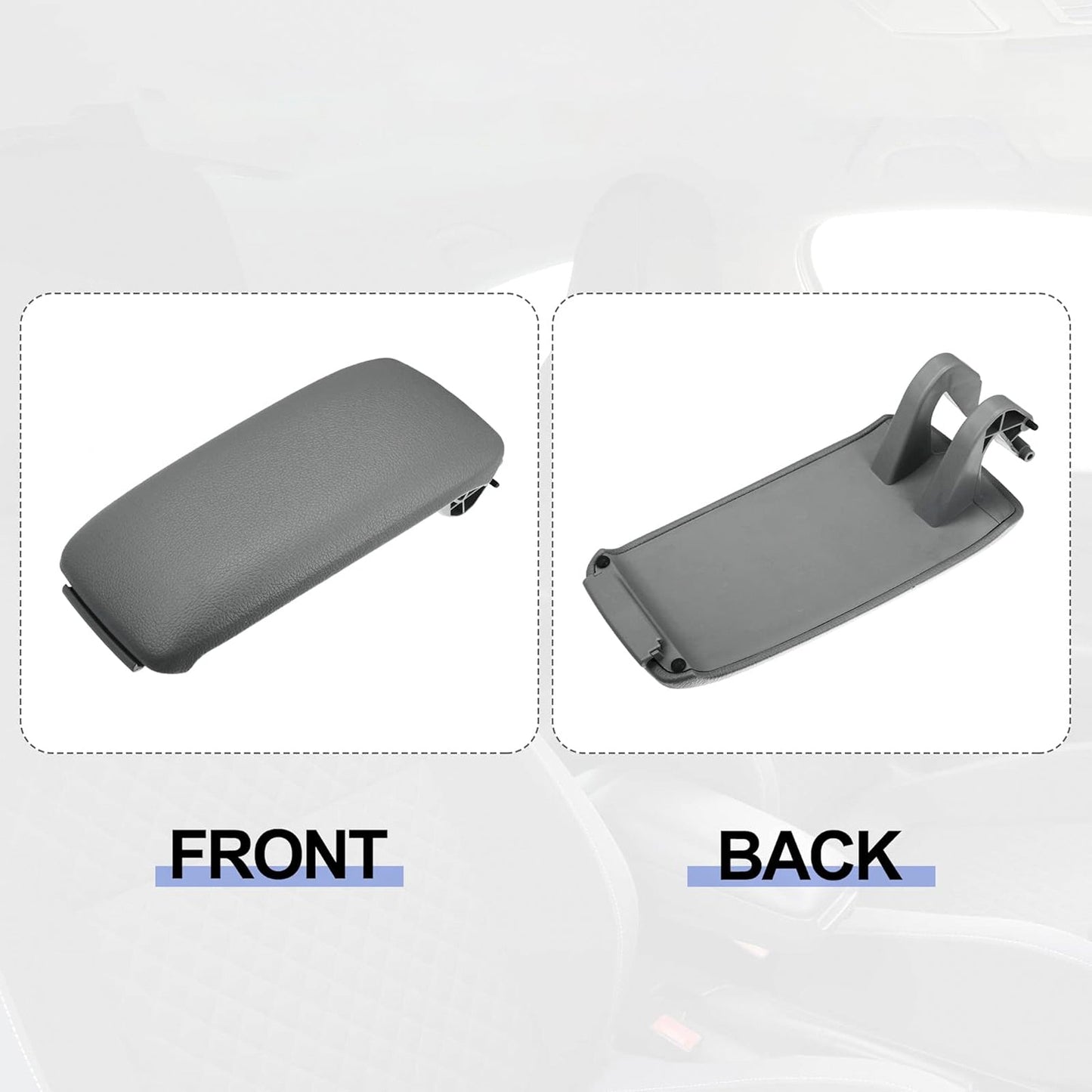 2001-2008 Audi A4 B6 B7 Gray Leather Armrest Centre Console Lid 8E0864245E