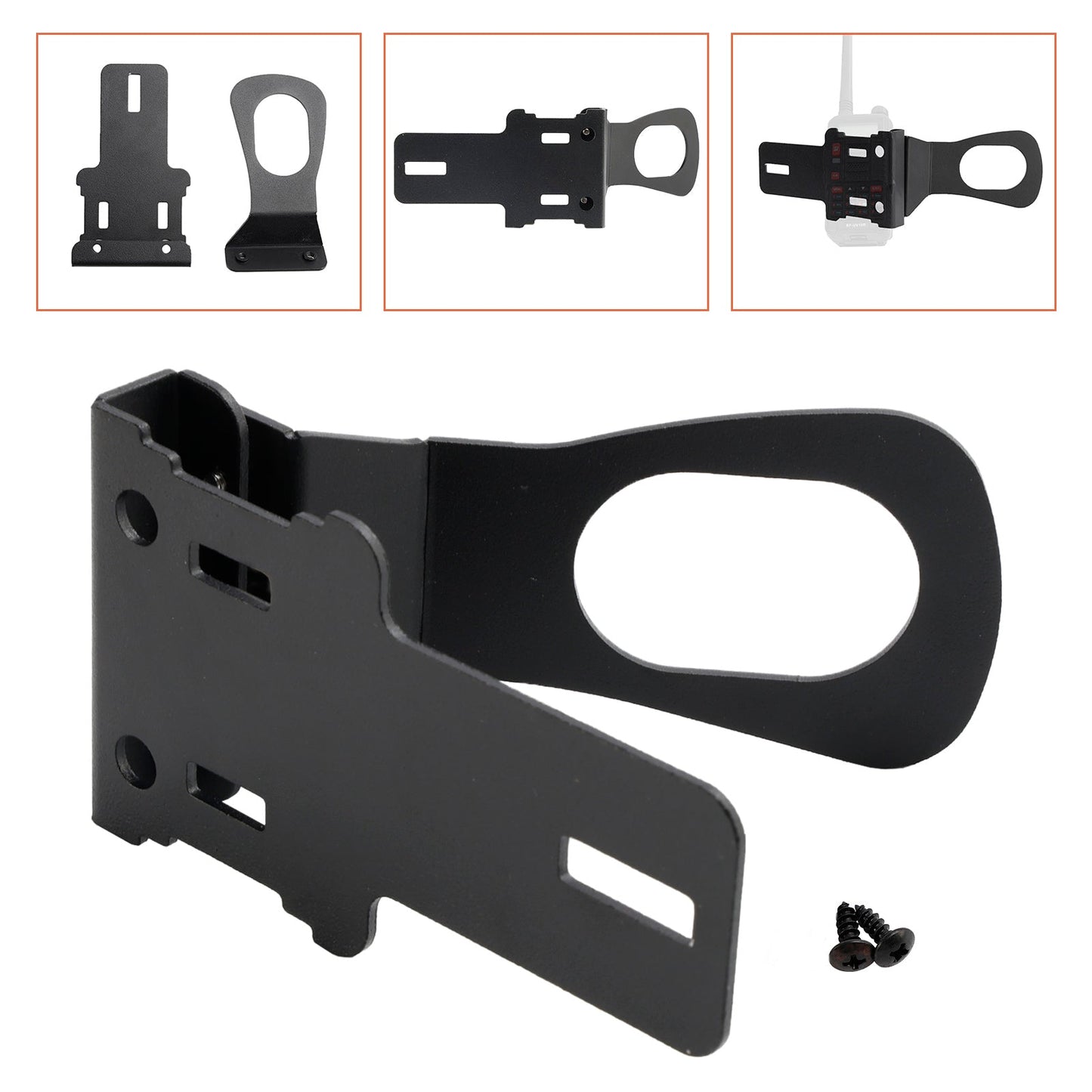 Handheld Radio Grab Bar Mount Mic Mount Bracket Fit for Wrangler JK and JL