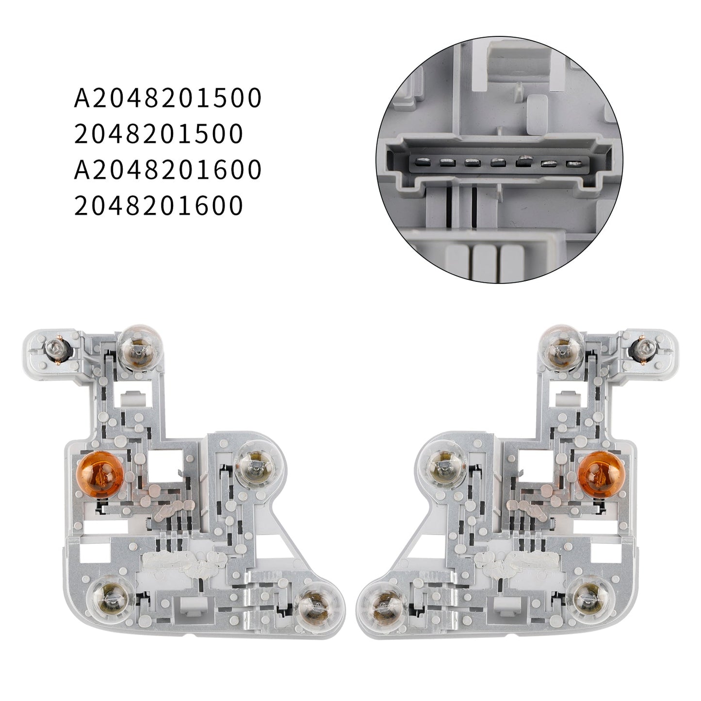 2007-2010 Mercedes W204 C-Class Left+Right Tail Lamp Bulb Holder with Bulbs