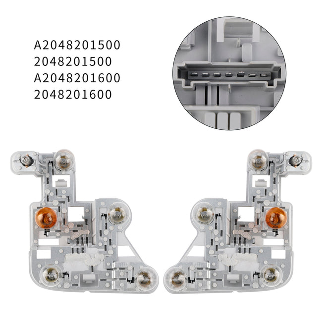 2007-2010 Mercedes W204 C-Class Left+Right Tail Lamp Bulb Holder with Bulbs