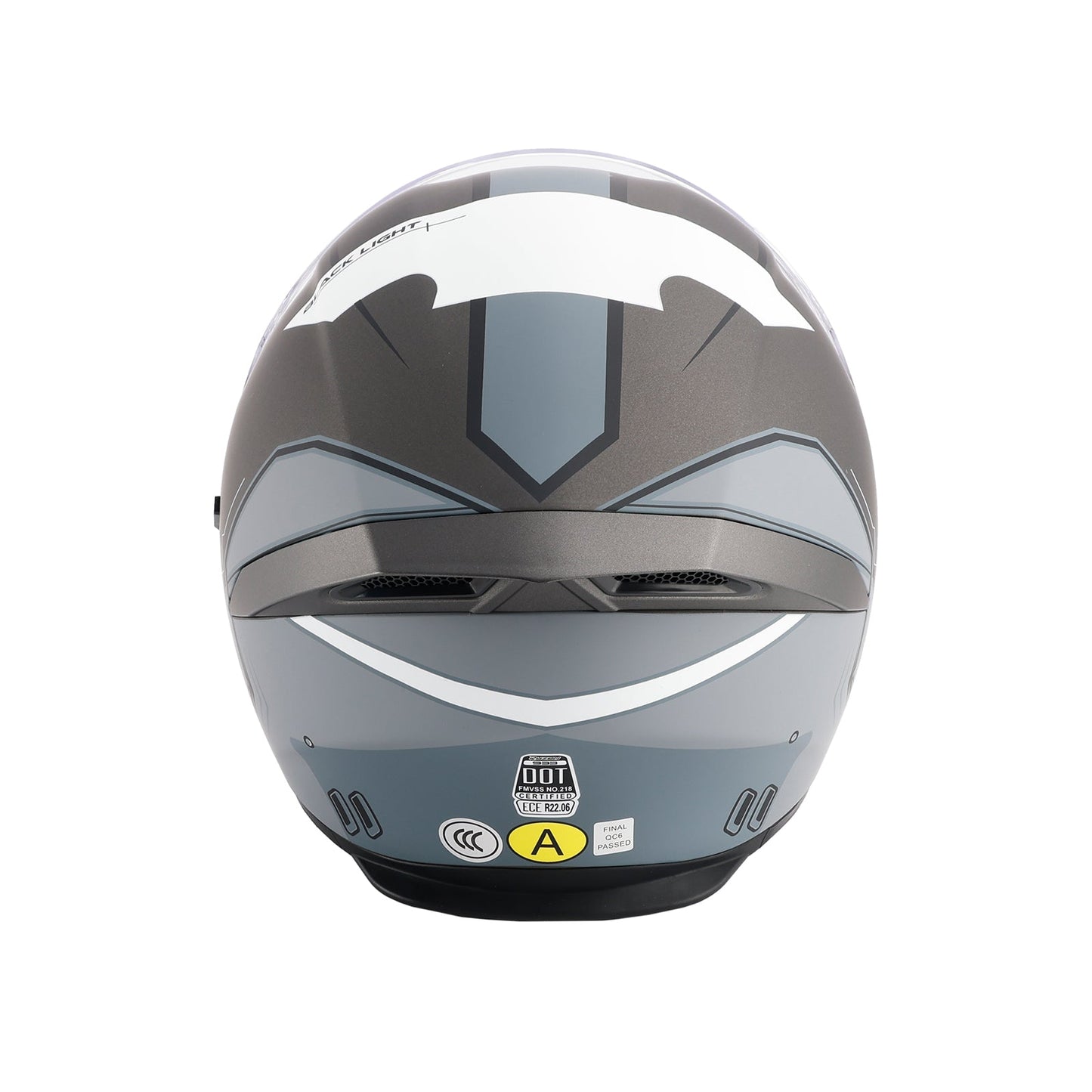 DOT Motorcycle Helmet Adult Street Full Face Gray White