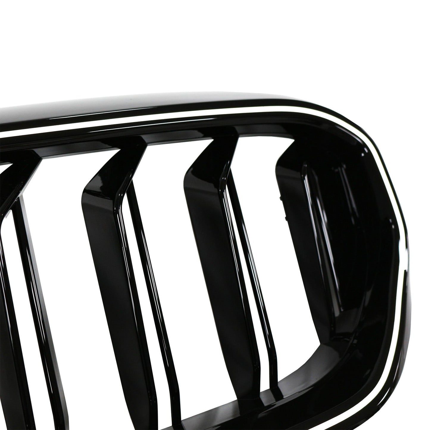 2021-2024 Fit BMW 5 Series G30 G38 Gloss Black Front Kidney Grille Double Slat