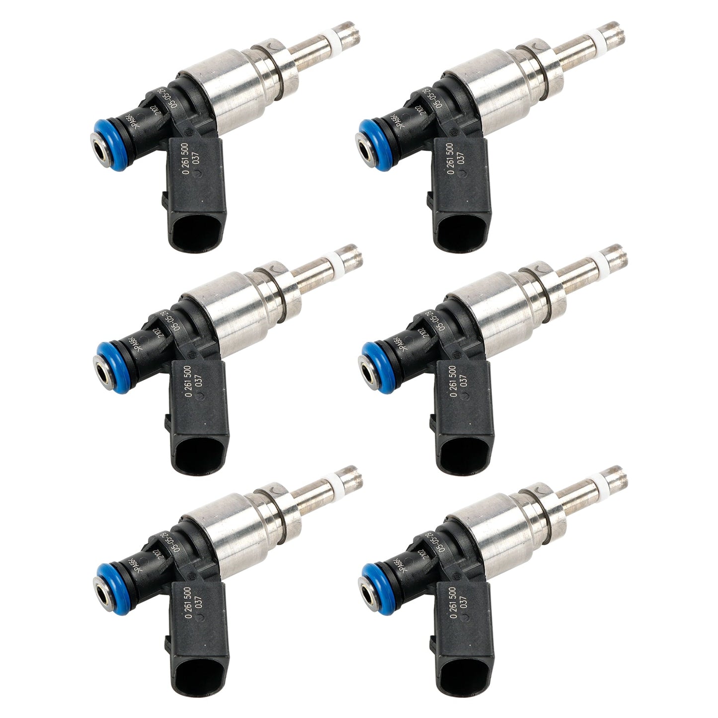 6PCS Fuel Injector 06E906036F Fit Fir Audi Q5 A4 A5 A6 3.2L V6 2008-2011 0261500037