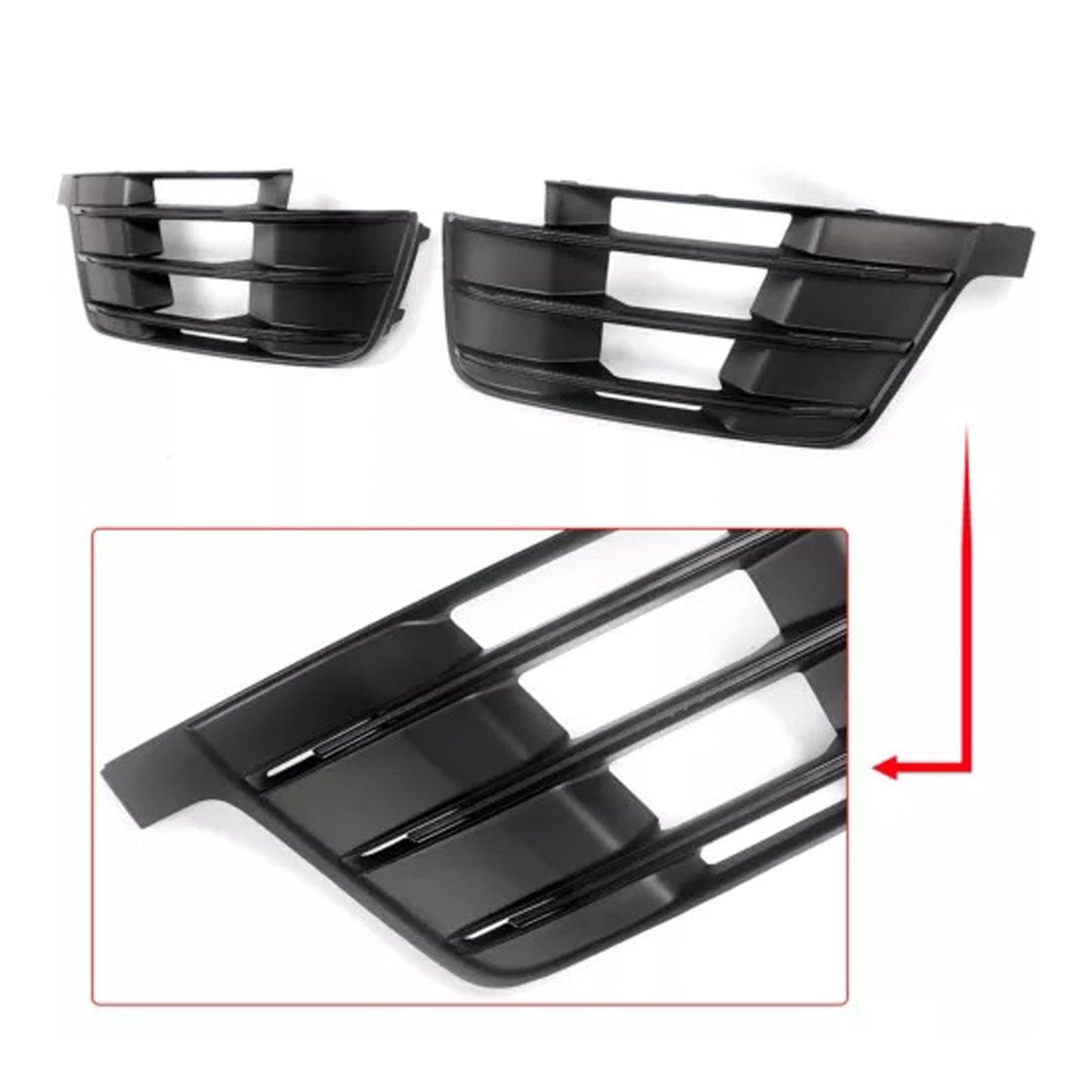 2016-2019 Audi Q7 S-Line 2X Original Car Front Bumper Fog Light Grilles 4M0807681D 4M0807682D