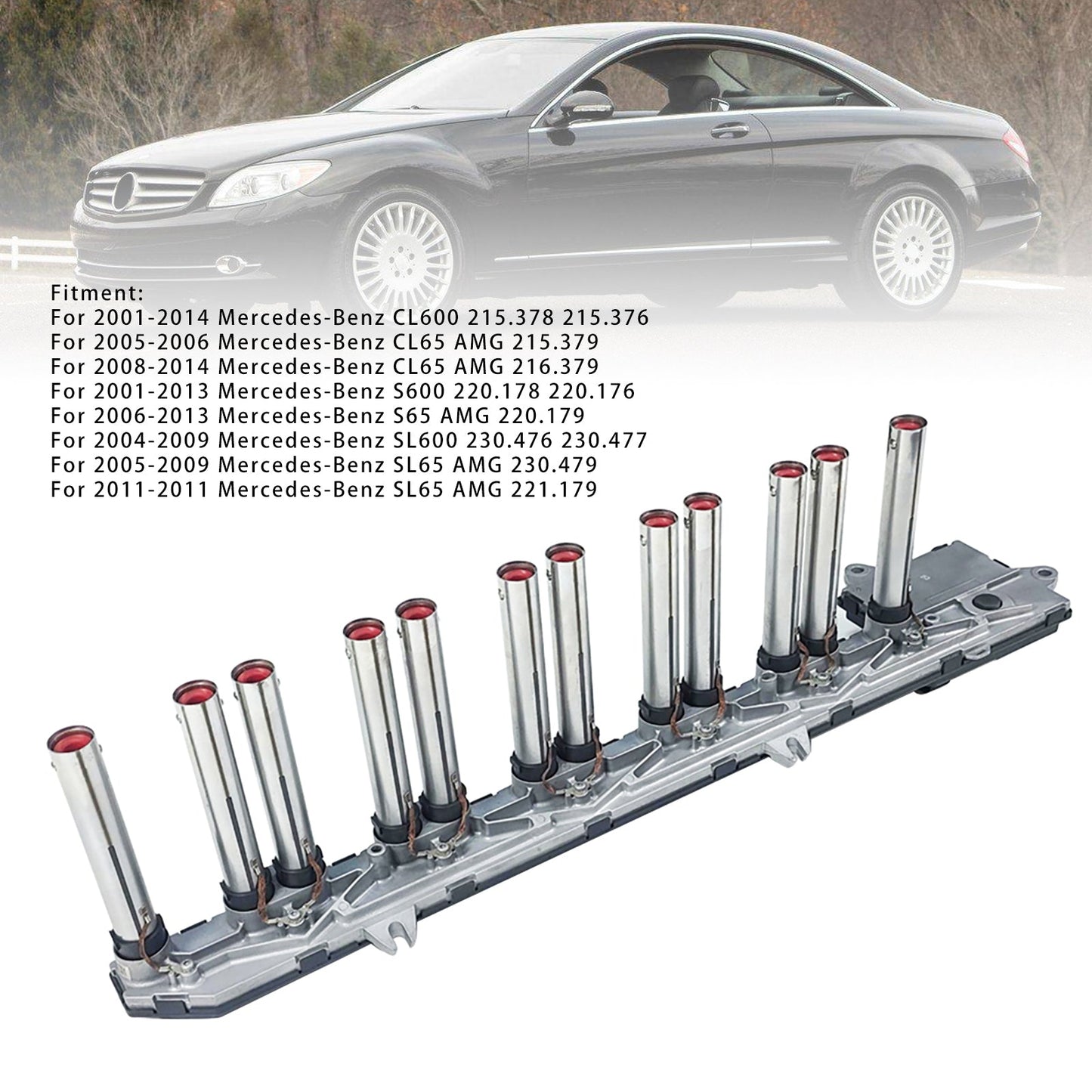 2001-2014 Mercedes-Benz CL600 215.378 215.376 New Left Coil Pack Spark Plug Connectors Ignition 2751500780