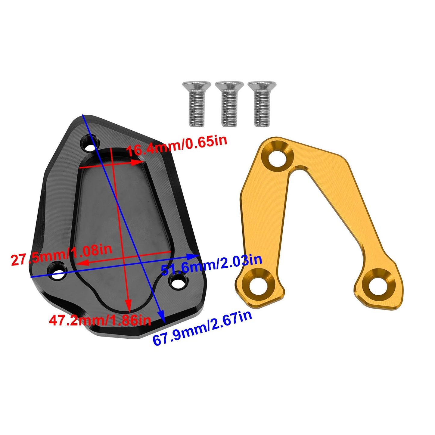 2020+ BMW S1000RR Kickstand Enlarge Plate Pad