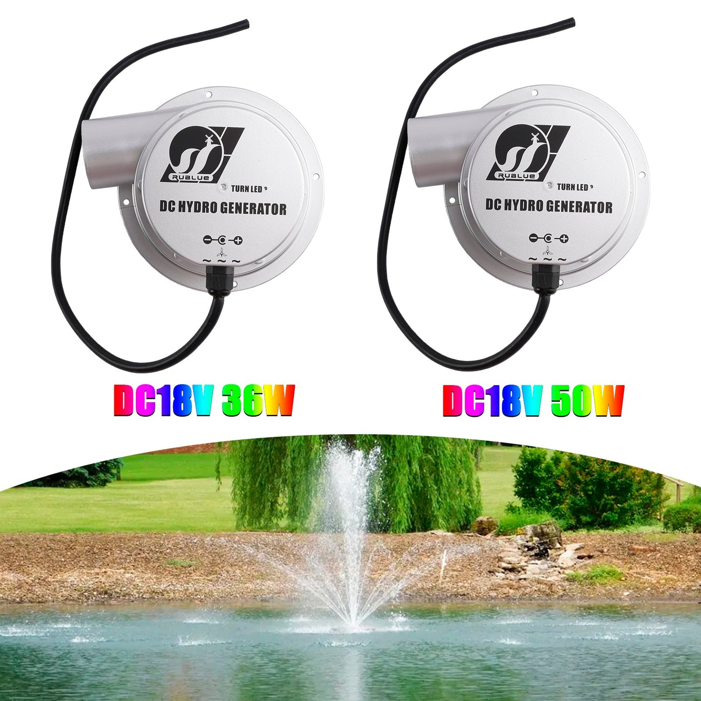 12V Small Hydroelectric Generator DC18V 36W/50W High Efficiency Brushless Motor