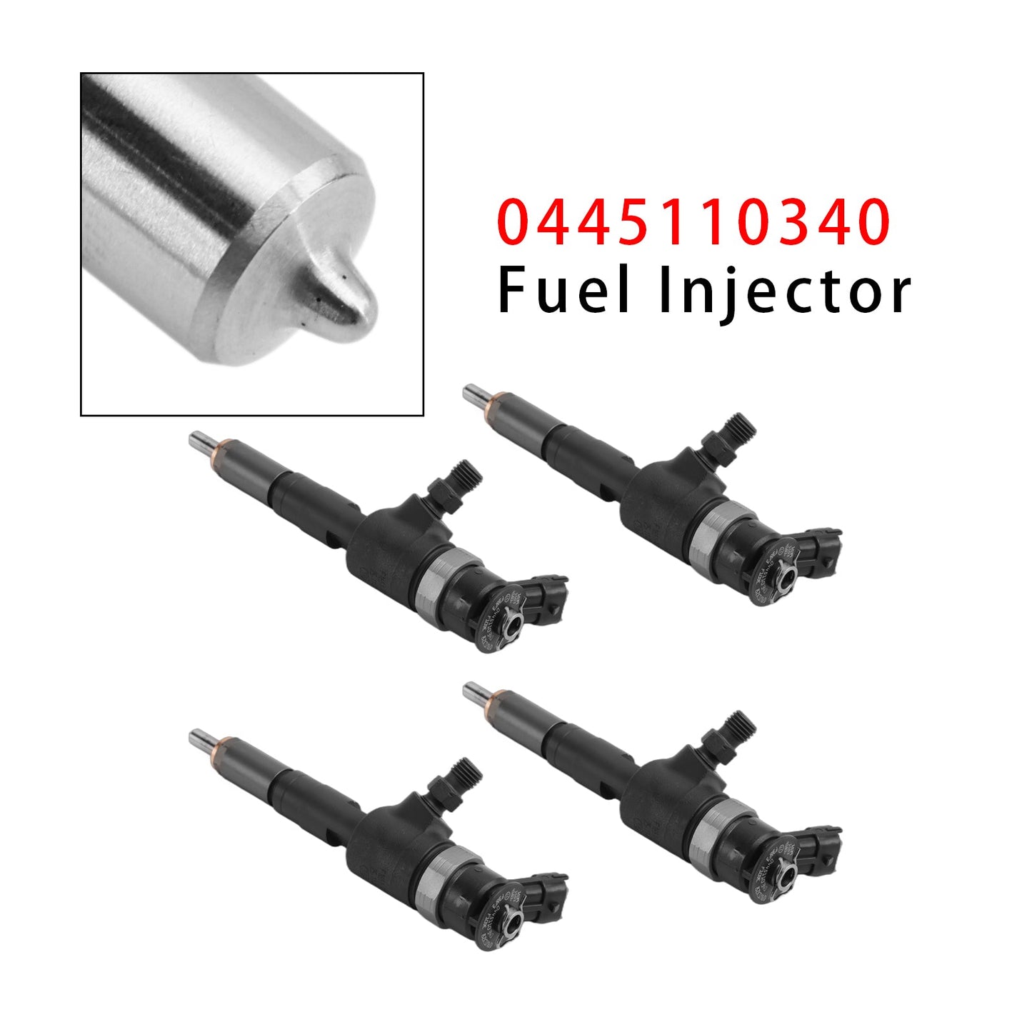 2007-2016 For Citroen C3 C4 Jumpy Fourgon 1.6 HDi 90 4PCS Fuel Injector 0445110340