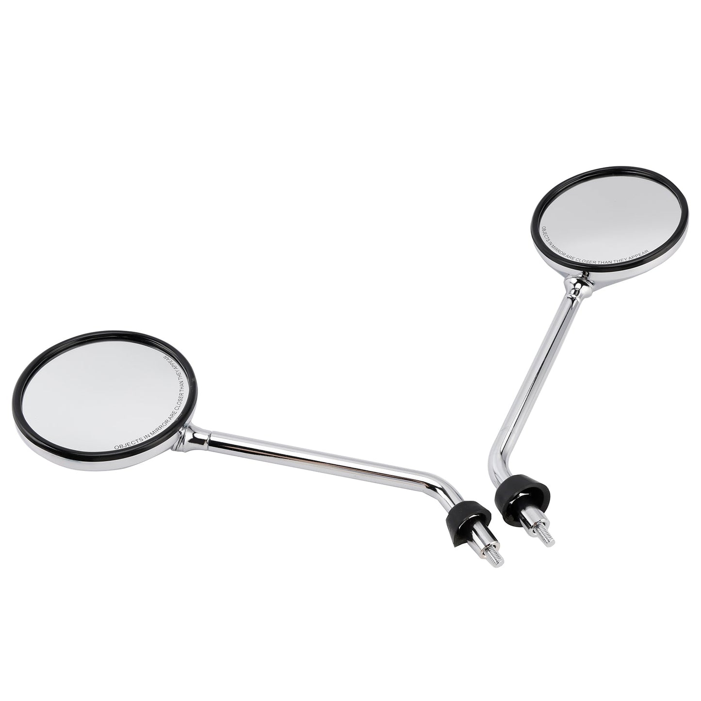 Chrome Rearview Mirror Set For Vespa LX 50 2T/4T & LX 125 & LX 150 2005-2013