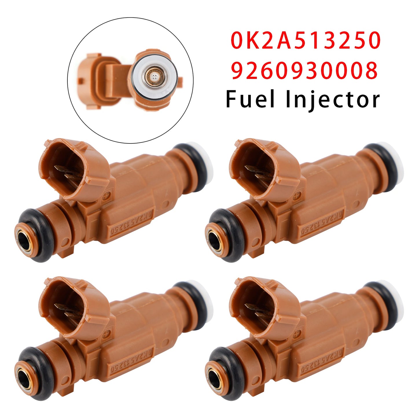 4Pcs Fuel Injector For Kia Spectra Sephia 98-04 L4 1.8L 0K2A513250 9260930008
