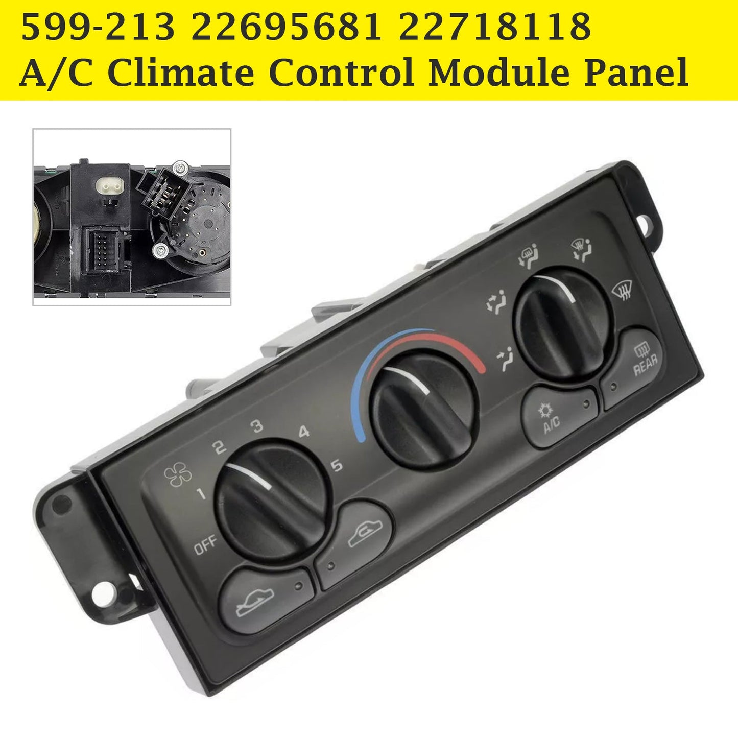 1997-1998 Oldsmobile Achieva New A/C Climate Control Module Panel 599-213 22695681 22718118