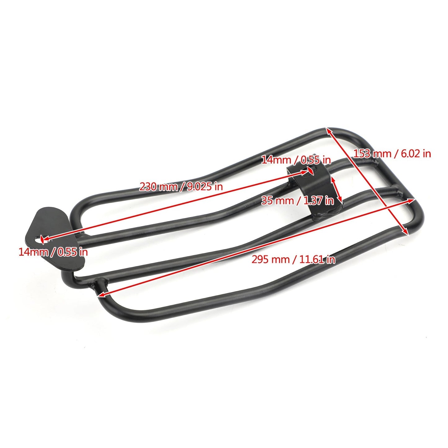 2017-2020 Honda CMX500 Rebel 500 Black Rear Top Case Carrier Luggage Rack