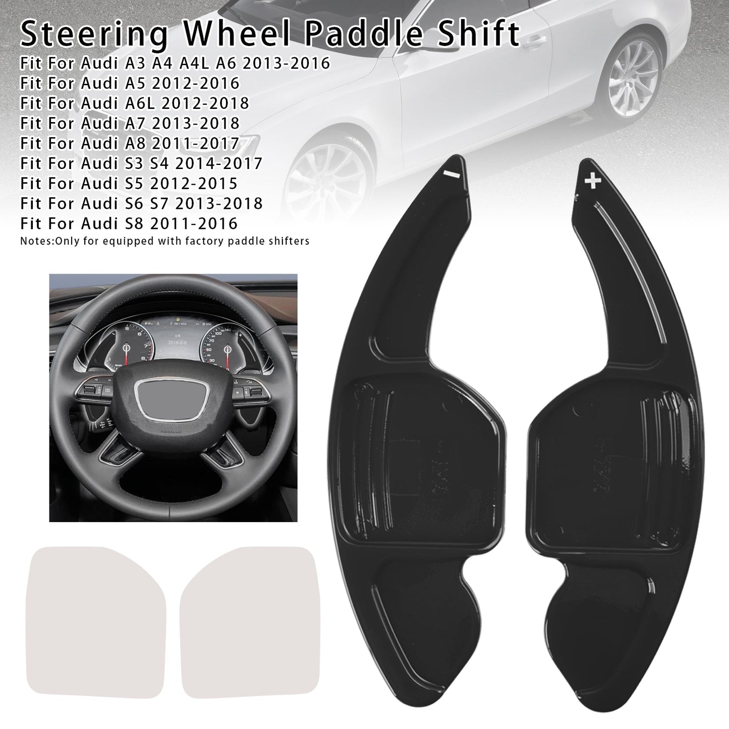 Steering Wheel Paddle Shifter Extension For Audi A3 A4 A5 A6 A8