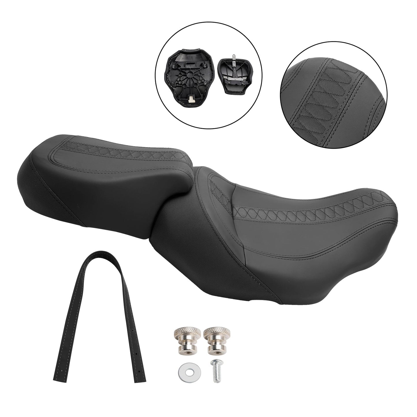 2023-2024 Touring Cvo Glide Rider Passenger Seat Front Rear Cushion