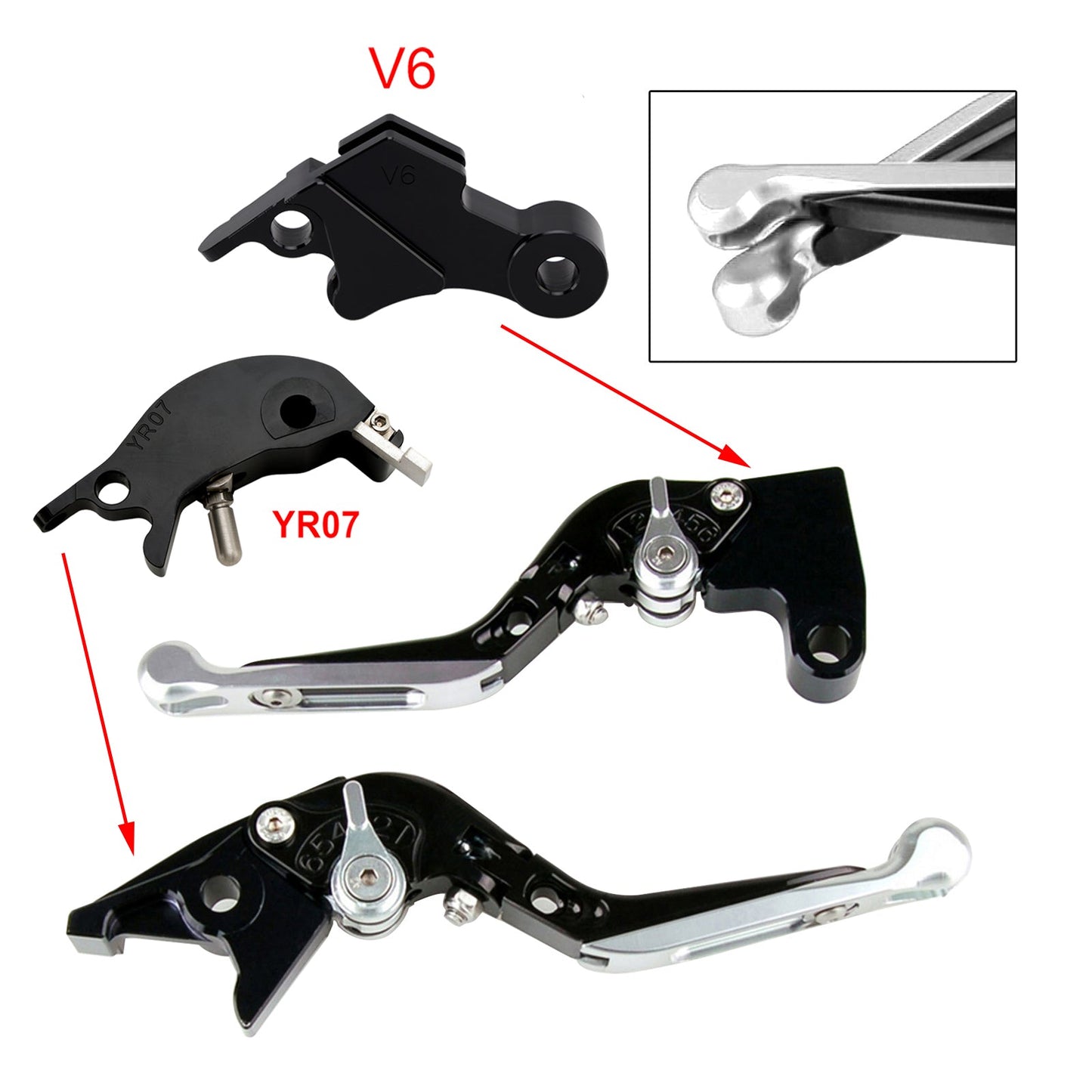Adjustable Clutch Brake Lever fit for YAMAHA XSR900 XSR900GP MT-09 MT-09SP 24-25