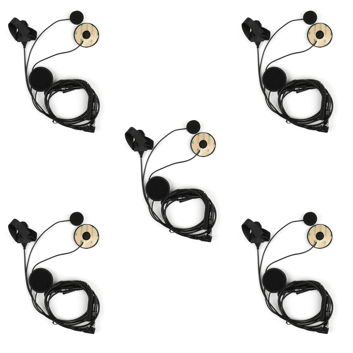5x Helmet Tactical Motorcycle Race Headset PTT For Kenwood Baofeng Two Way Radio
