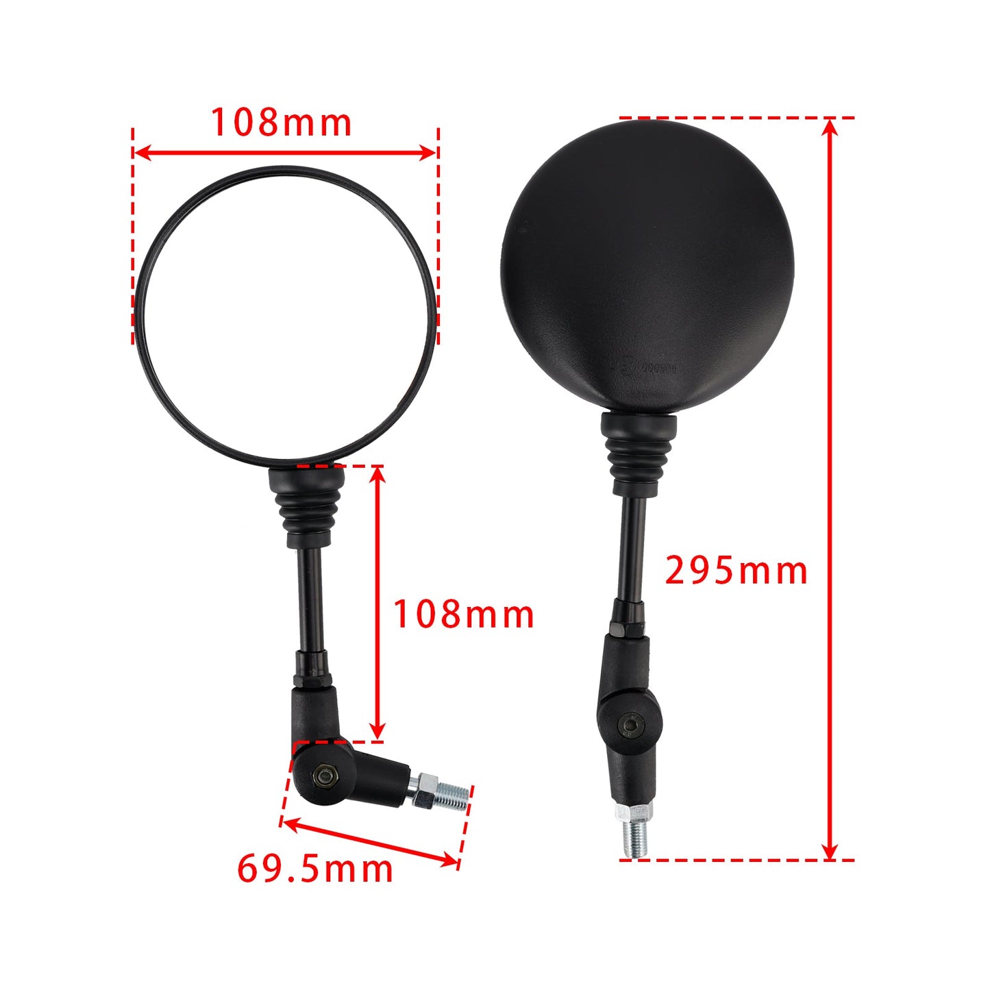 REARVIEW FOLDING MIRROR SET 10MM FOR HUSQVARNA 701 SUPERMOTO ENDURO 2016-2025