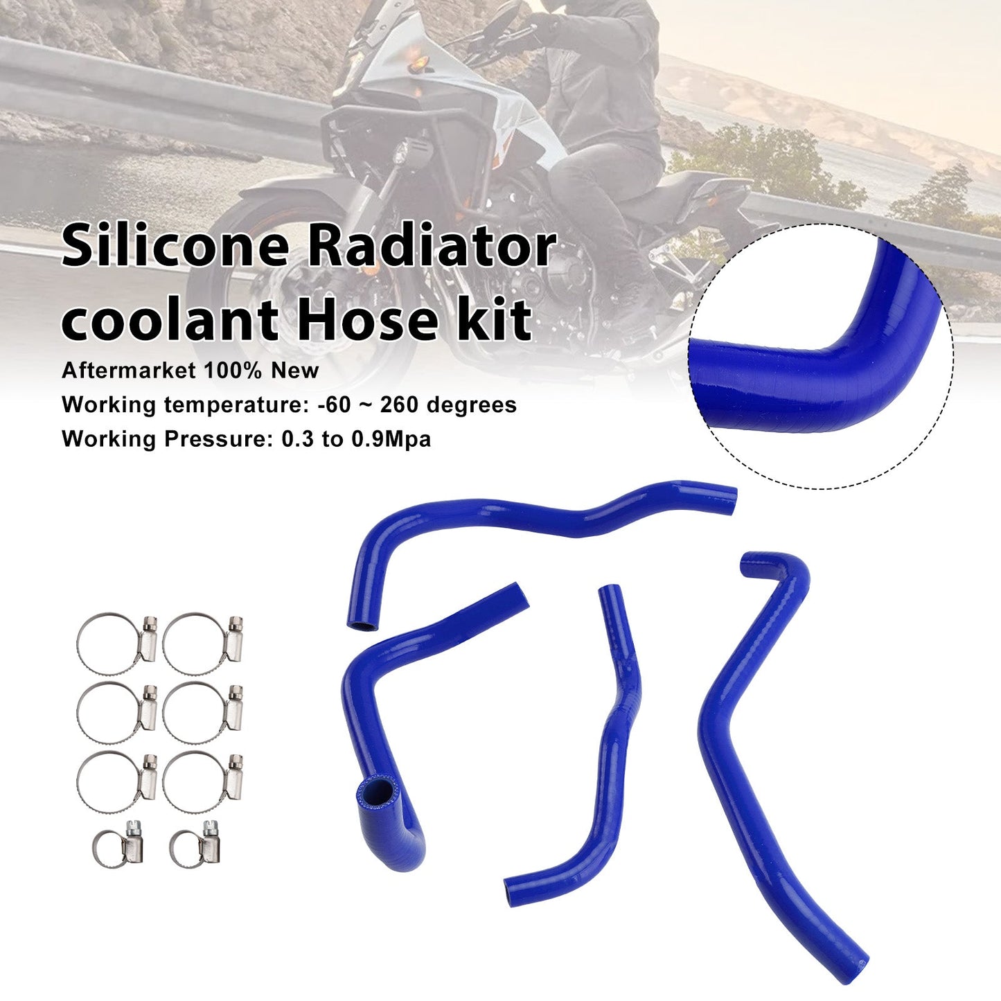 Silicone Radiator coolant Hose For Honda NX400 NX500 CB500 CB500F/X/R
