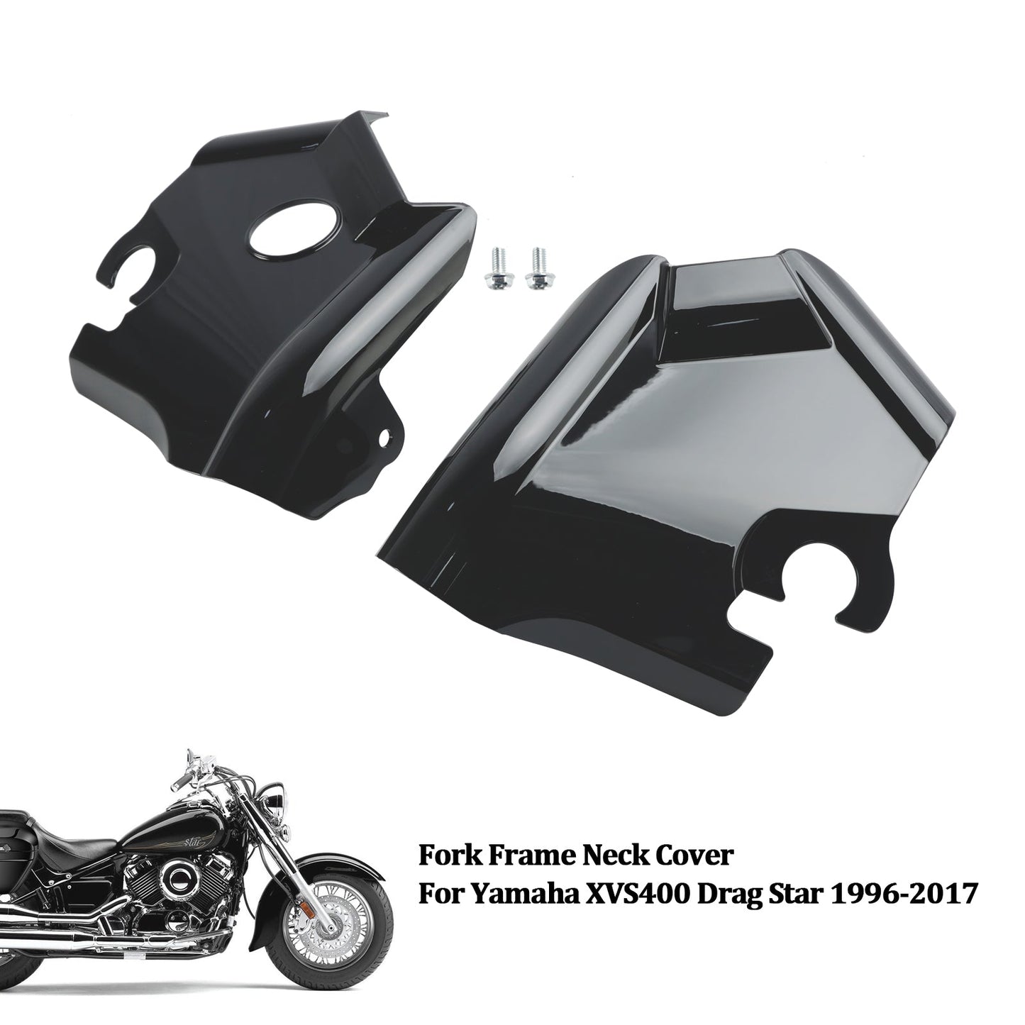 1997-2003 Yamaha XVS650 Drag Star V-Star 650 Custom Classic Yamaha XVS400 Drag Star Fork Frame Neck Cover