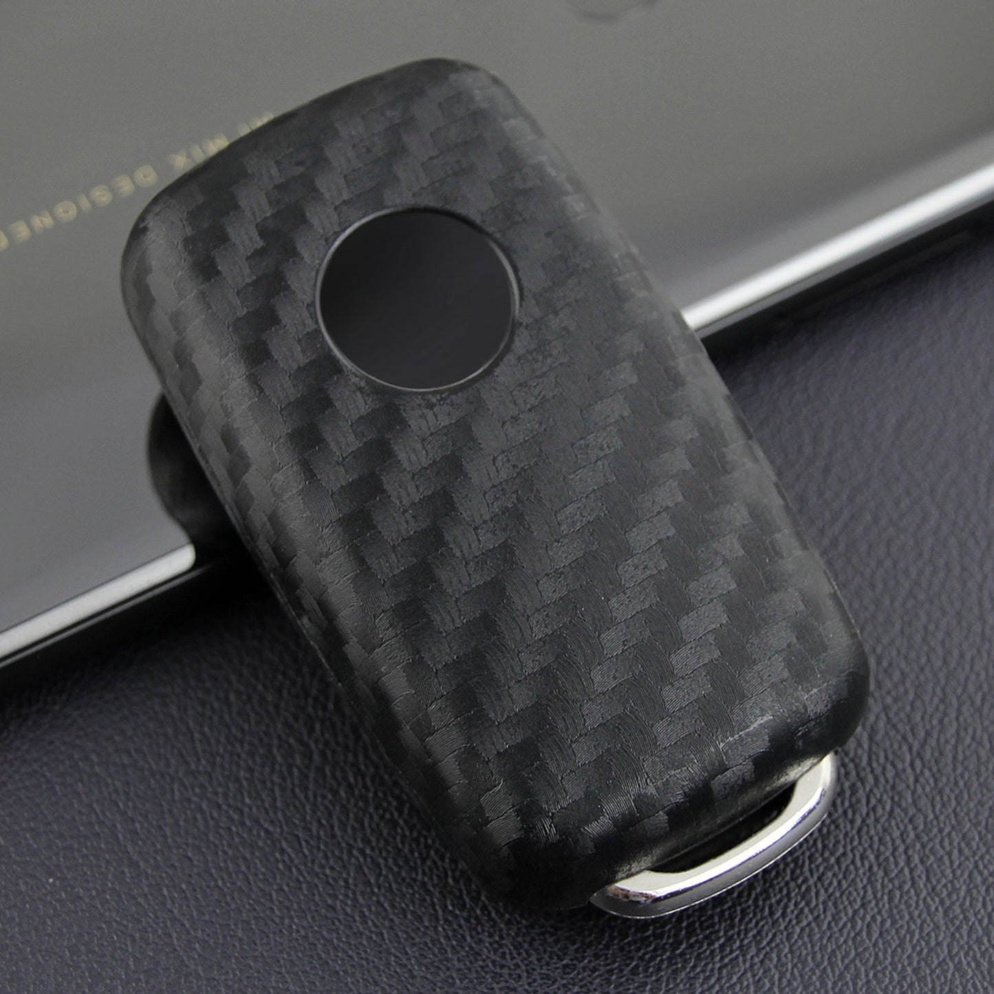 Leather Silicone Car Key Case Cover With Buckle For Volkswagen Golf MK6