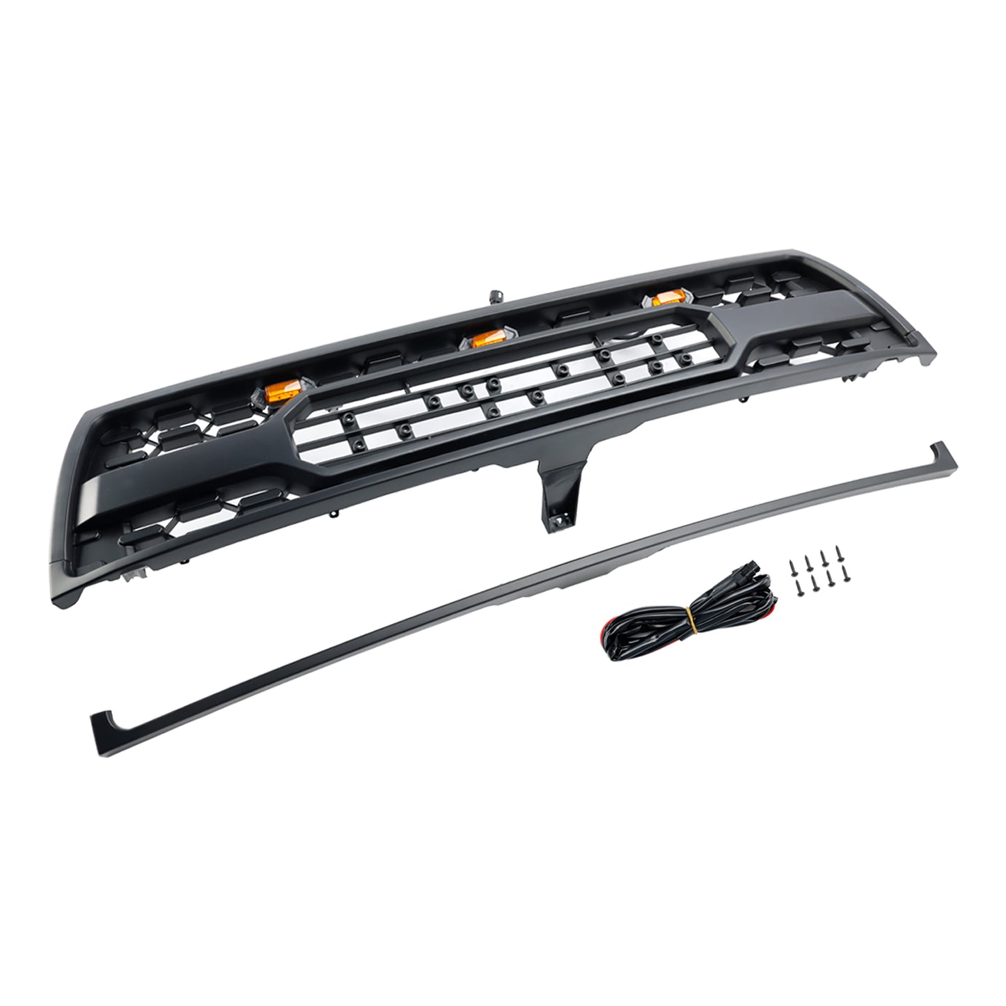 Matte Black Front Bumper Grill Grille Fit Toyota 4Runner 1996-2000 With Led