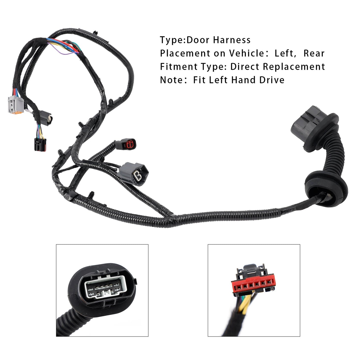 2010-2014 Ford F-150 Left-Rear Door Harness with Rear Heated Seats AL3Z-14631-AAA