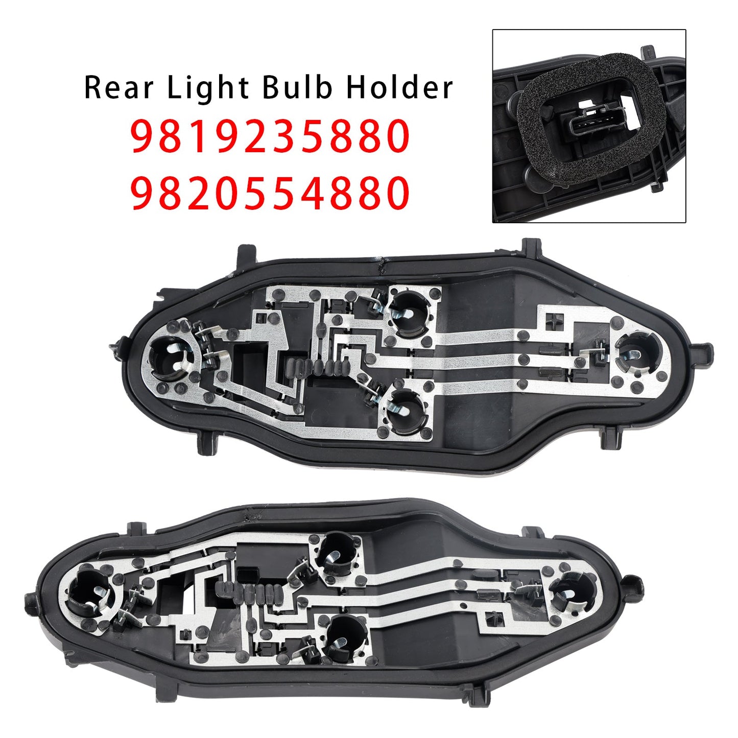 2020-2024 Toyota Proace City（Barn Doors Models）Left+Right Rear Light Bulb Holder 9820554880
