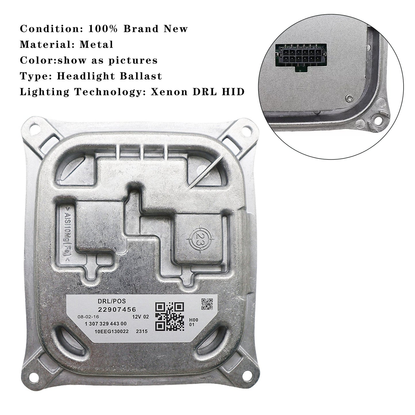 Headlight DRL Module Ballast 22907456 For Cadillac CTS Chevy Camaro 2014-2022