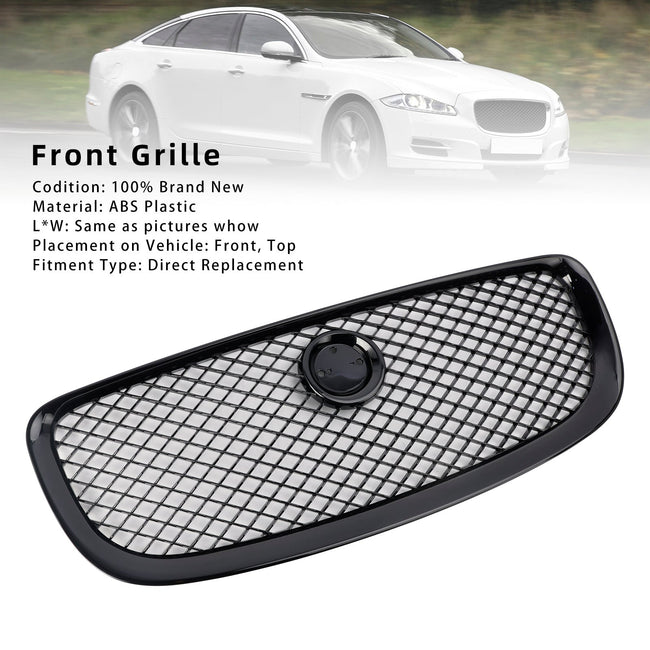 2010-2015 Jaguar XJ Gloss Black Front Bumper Grill Grille
