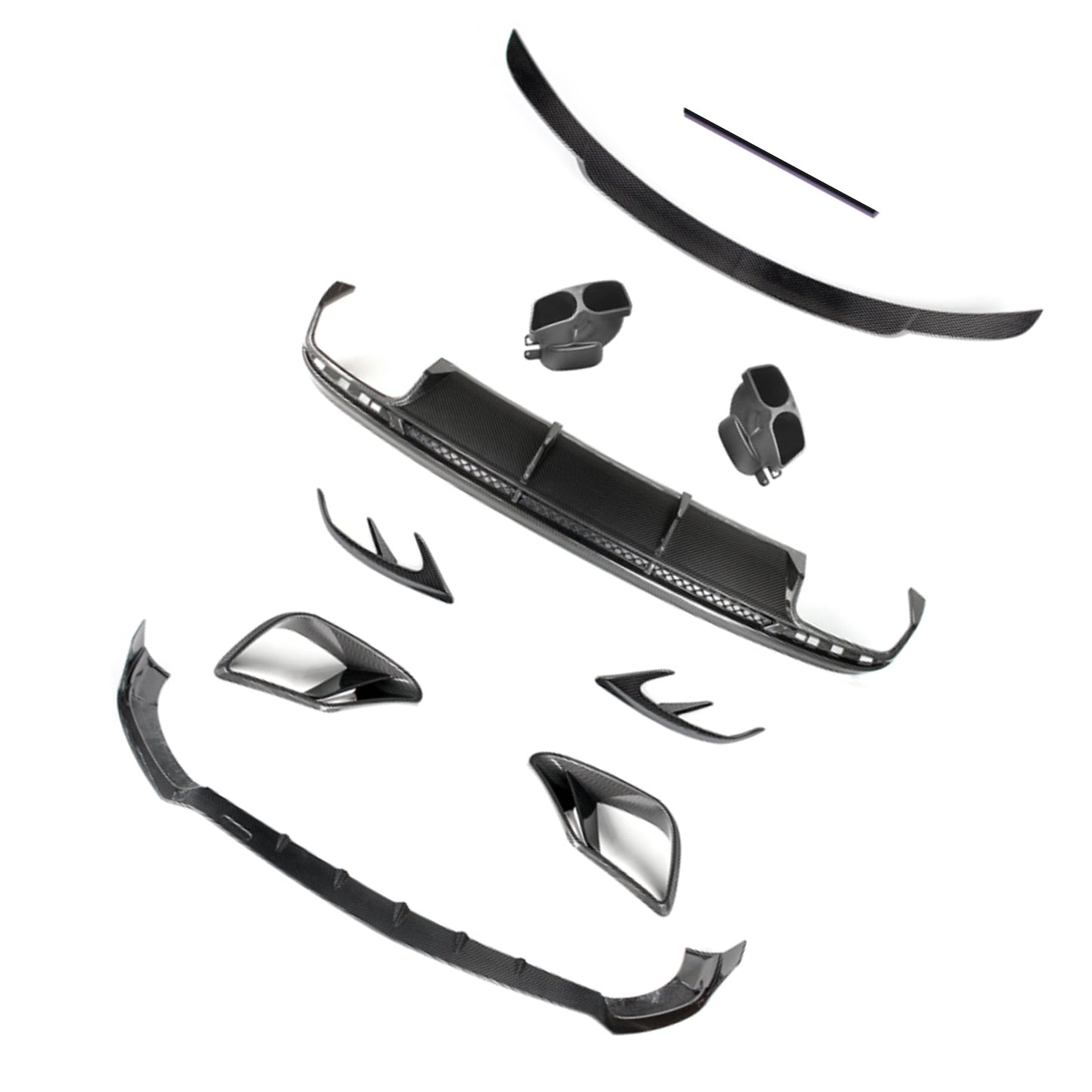 2019-2021 Fit Mercedes Benz W217 S63 S65 AMG Coupe Carbon Fiber Bumper Body Kit