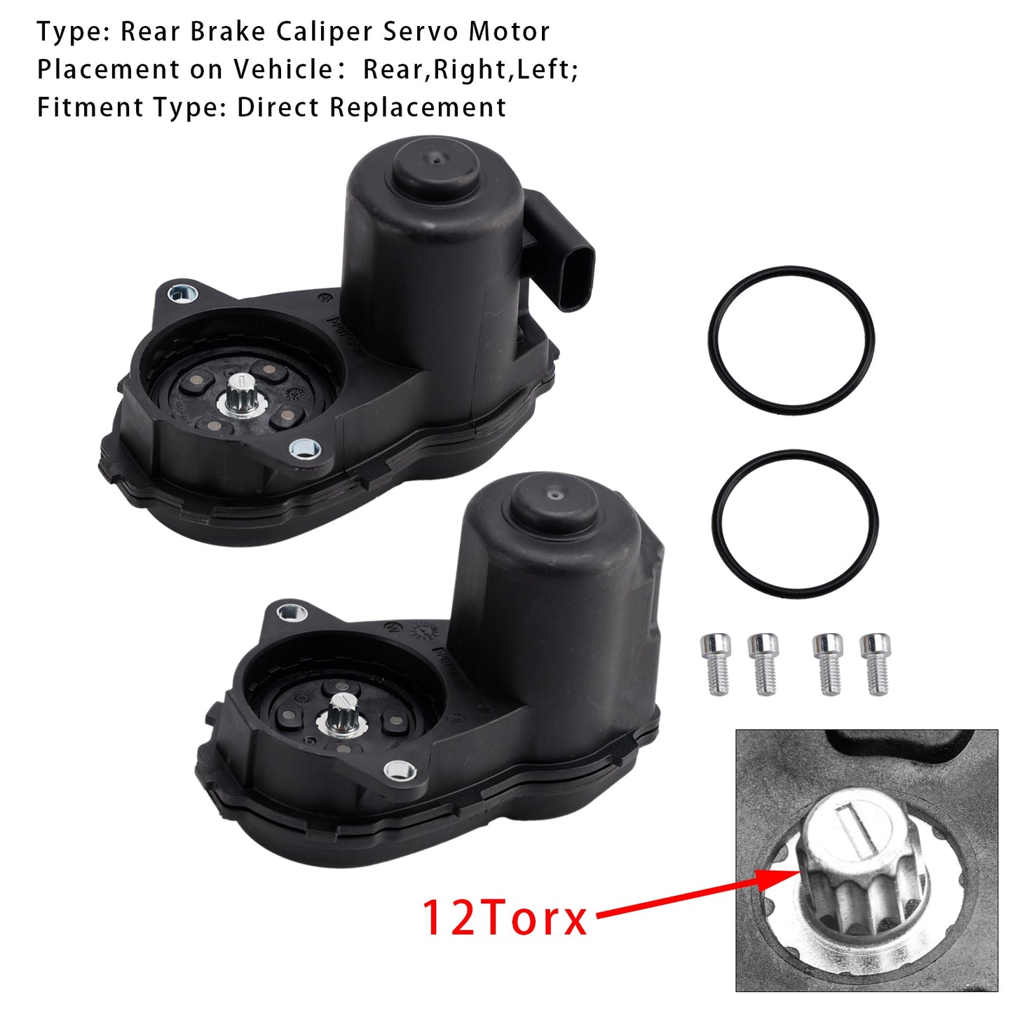 2013-2022 For Mercedes-Benz GLA-Class X156 2.0L SUV Pair Rear Brake Caliper Servo Motor A1729060200