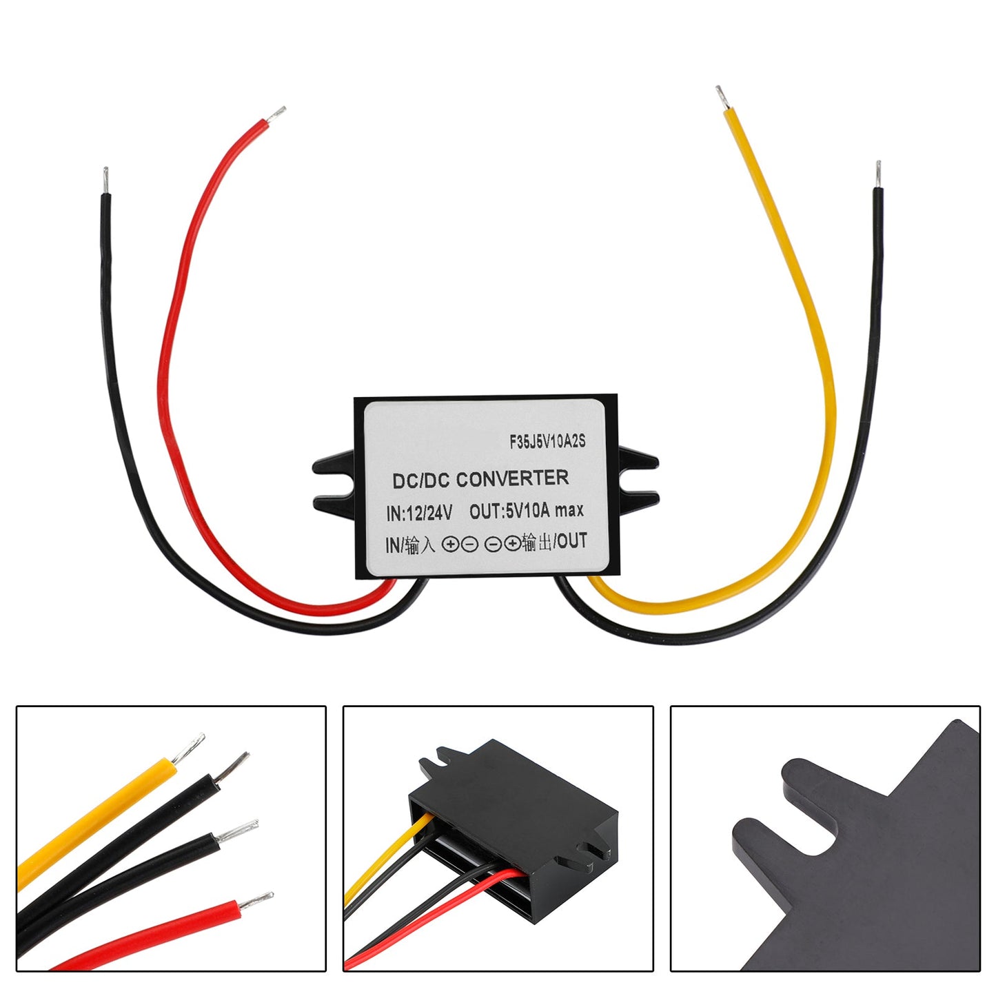 Car Power Supply Module Adapter DC-DC Converter 12/24V Step Down To 5V 10A 25W