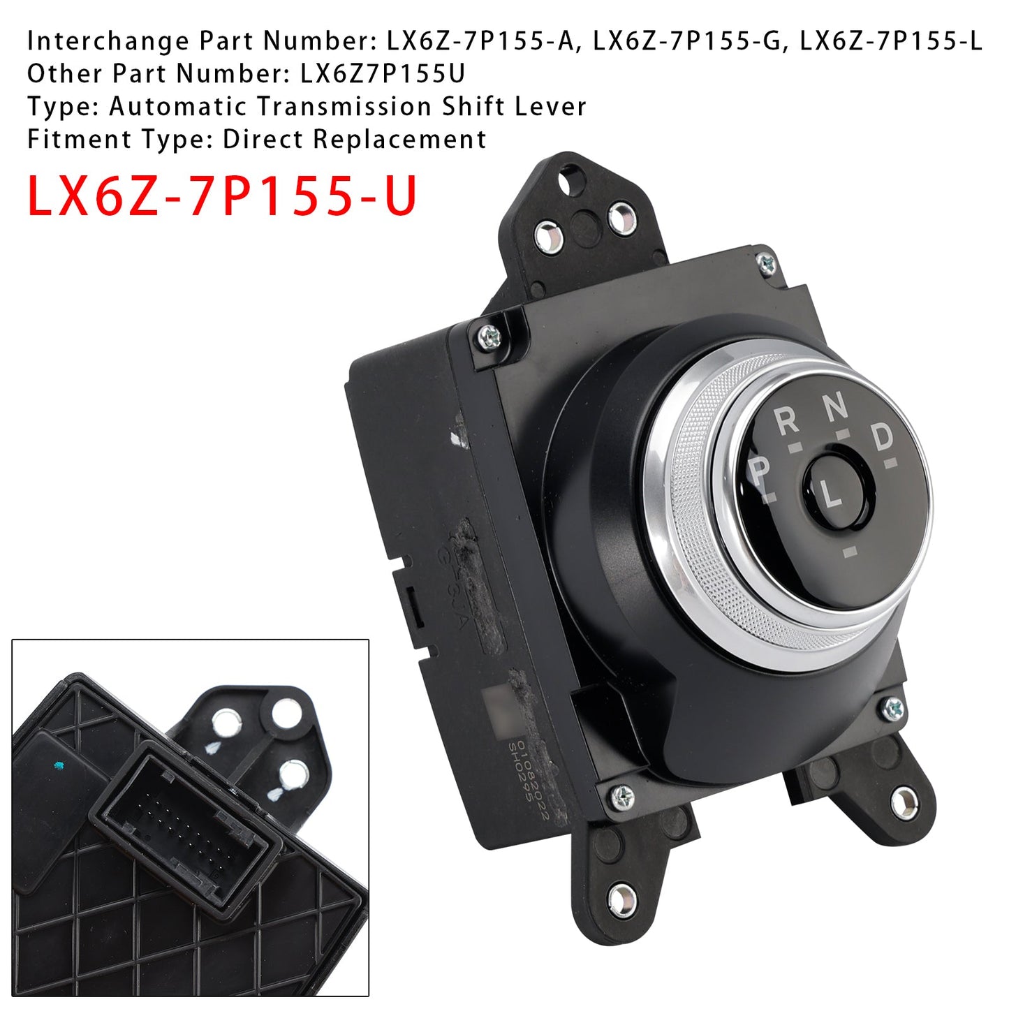 2020-2022 Ford Escape Automatic Transmission Shift Lever LX6Z-7P155-U LX6Z-7P155-A