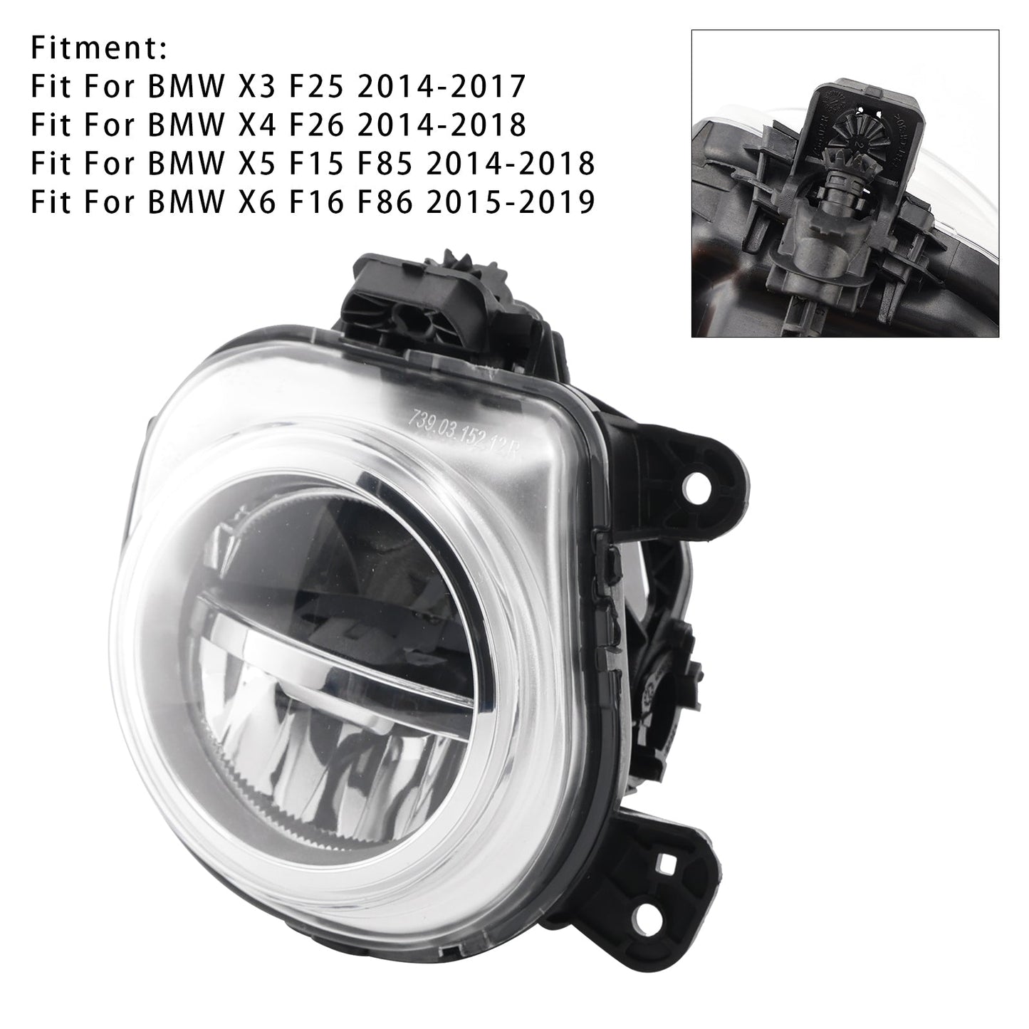 1 Pcs LED Front Right Fog Light For BMW X3 F25 X4 F26 X5 F15 X6 F16 63177317252