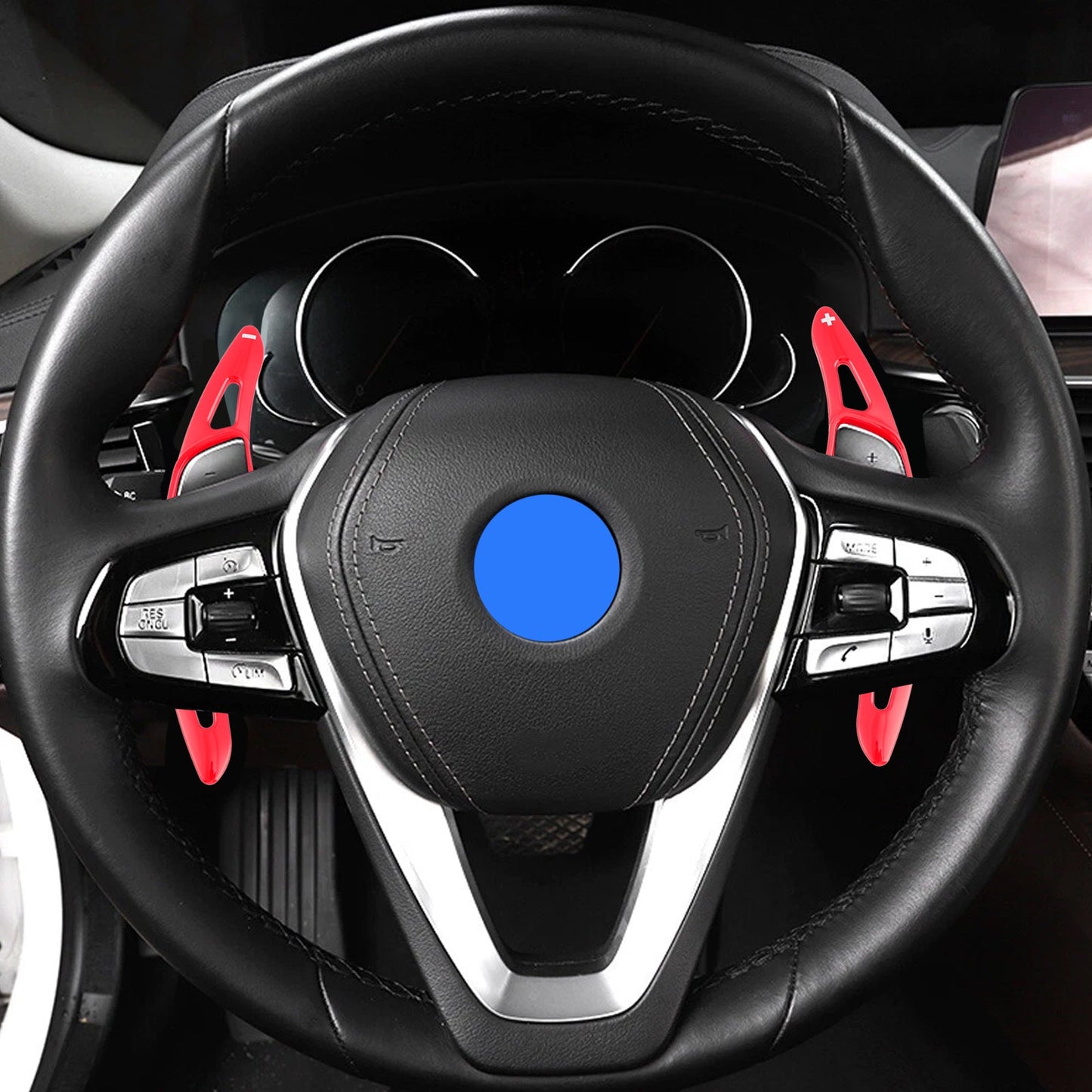 Steering Wheel Paddle Shifter Extensions For BMW G05 X5 F95 X5M G07 X7 G22 Red