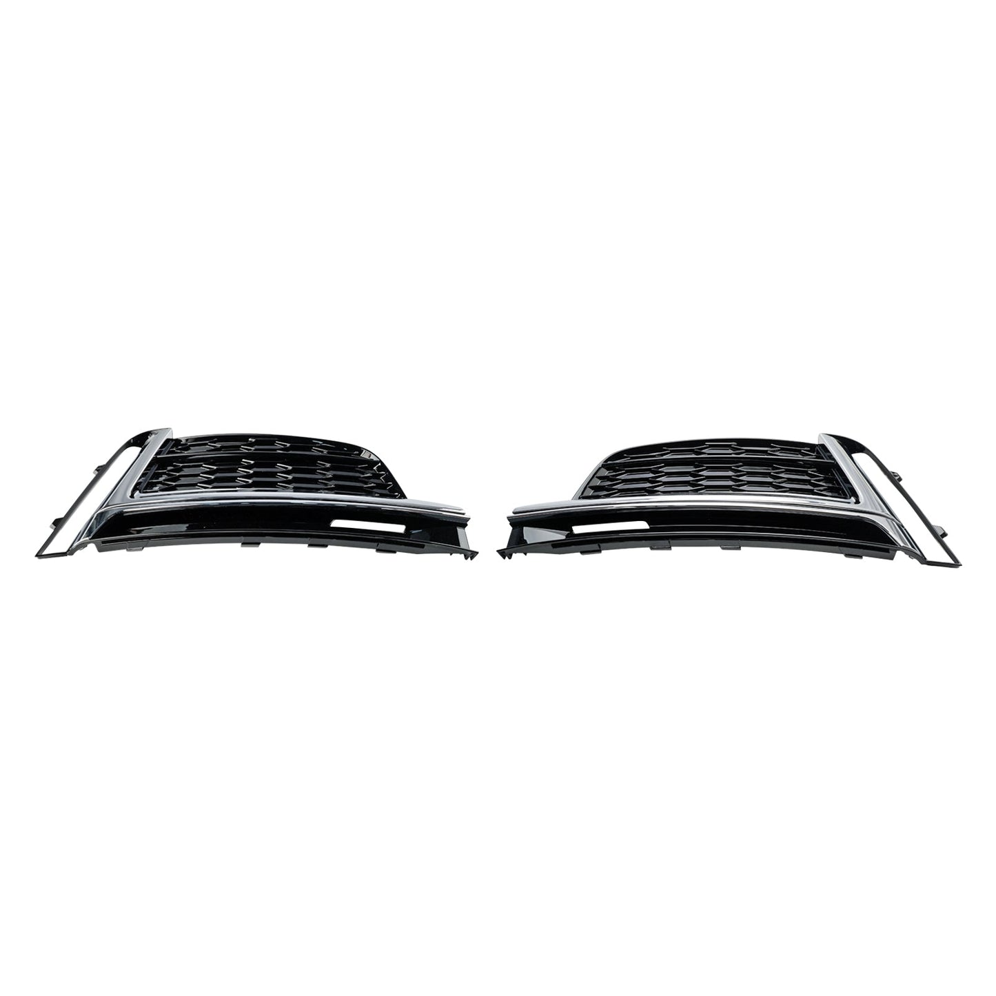 2PCS Front Bumper Fog Light Grille Cover Trim Fit Audi S5 A5 S-Line 2018-2019