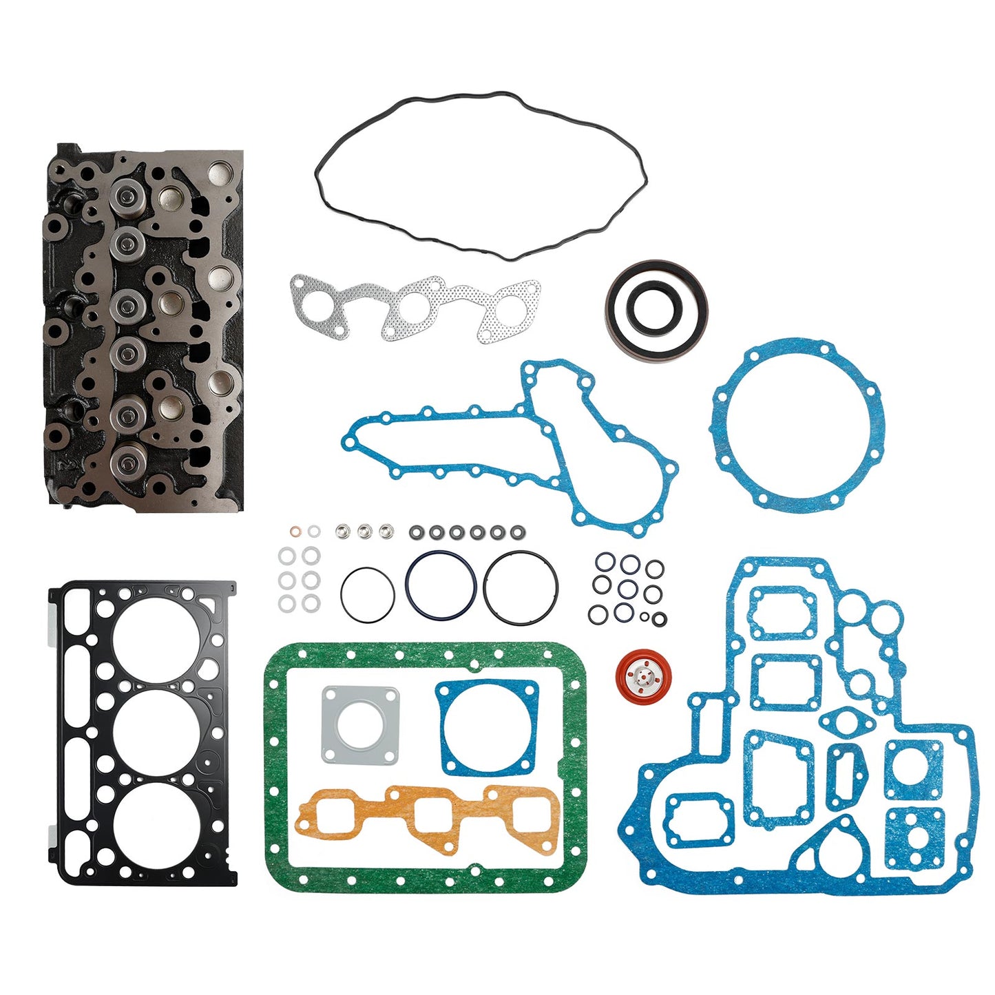D1703 Complete Cylinder Head & Gasket For Kubota Bobcat 1A033-03043 16487-03040