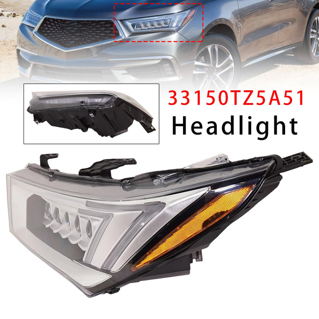 Front Left LED Headlight 33150TZ5A51 For Acura MDX 2017-2020