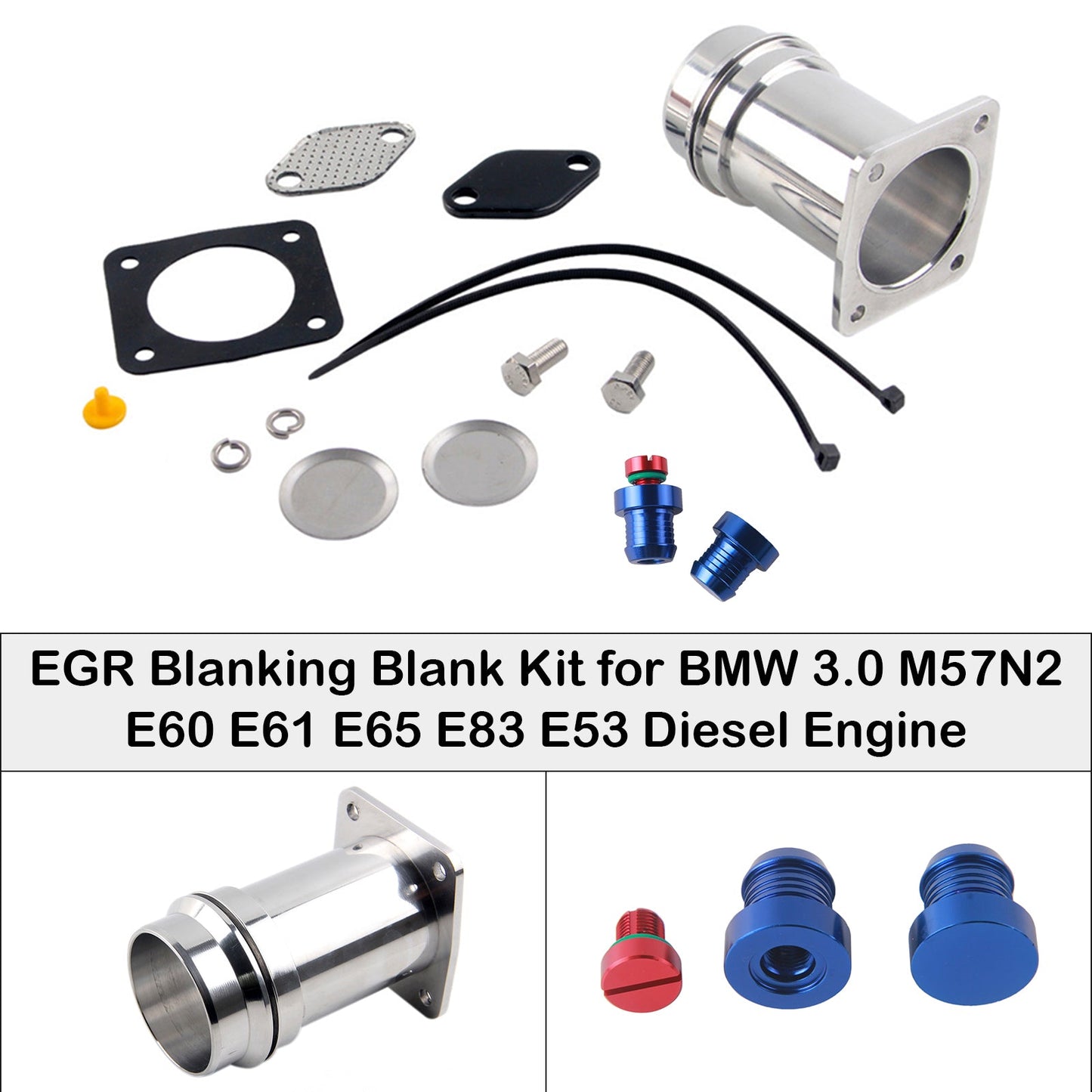 2002/9-2005/2 BMW x3 E83:3.0d M57N EGR Blanking Blank Kit