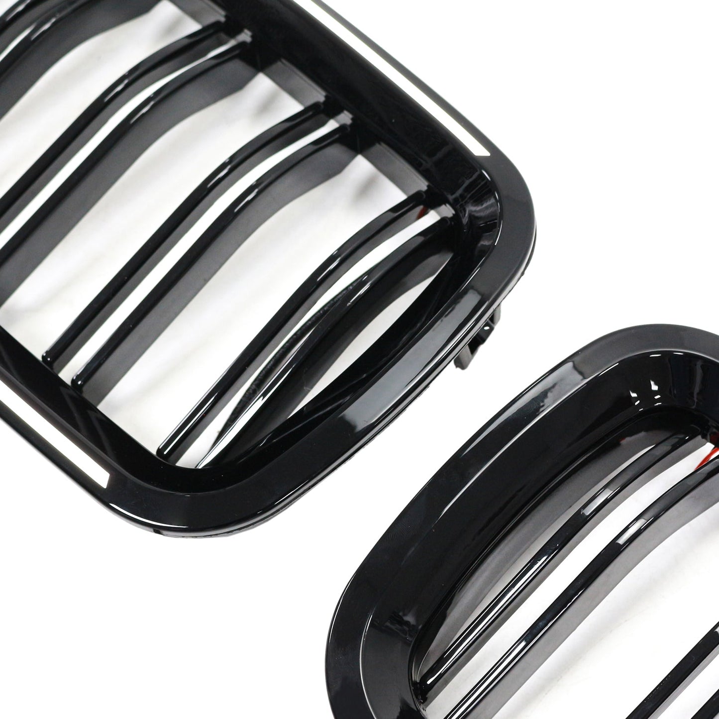 01.2009-10.2016 BMW 5-Series F10 M5 Kidney Bumper Grille Grill Gloss Black 51137203203 51137203204