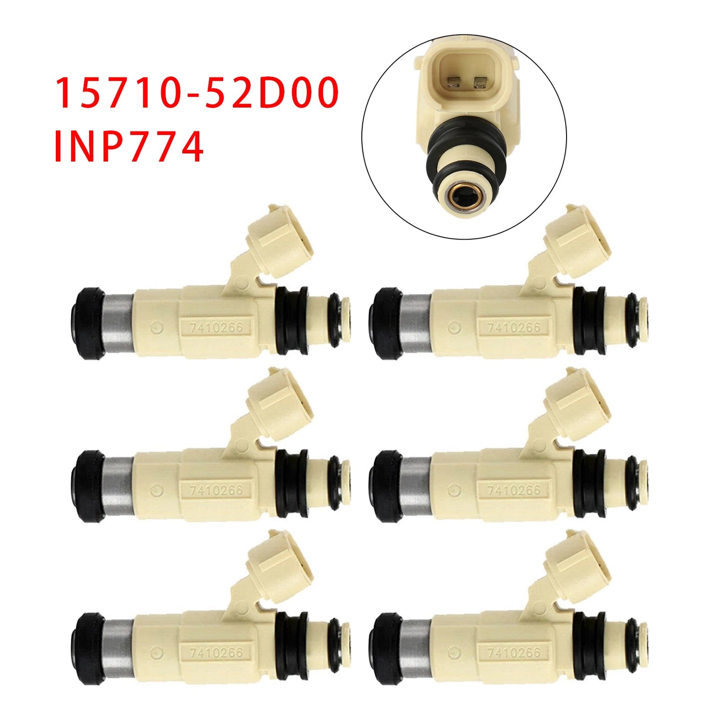 6Pcs Fuel Injector For Suzuki Grand Vitara XL-7 2.7L 01-06 15710-52D00 INP774